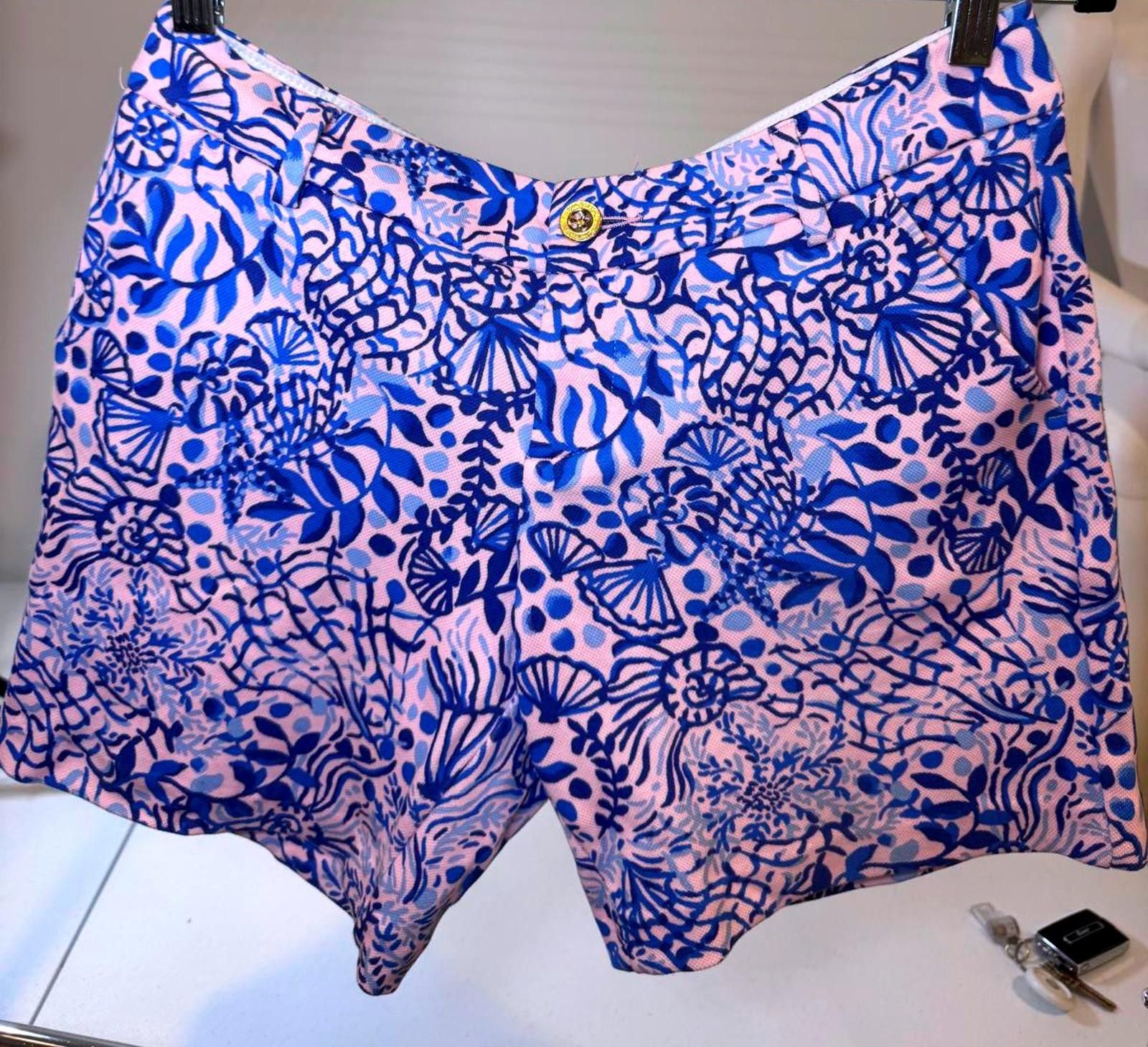 Designer Lilly Pulitzer Women's Calla Lily pink Good Vibes Shorts Size 28" / US 6 / IT 42 - 1 Thumbnail