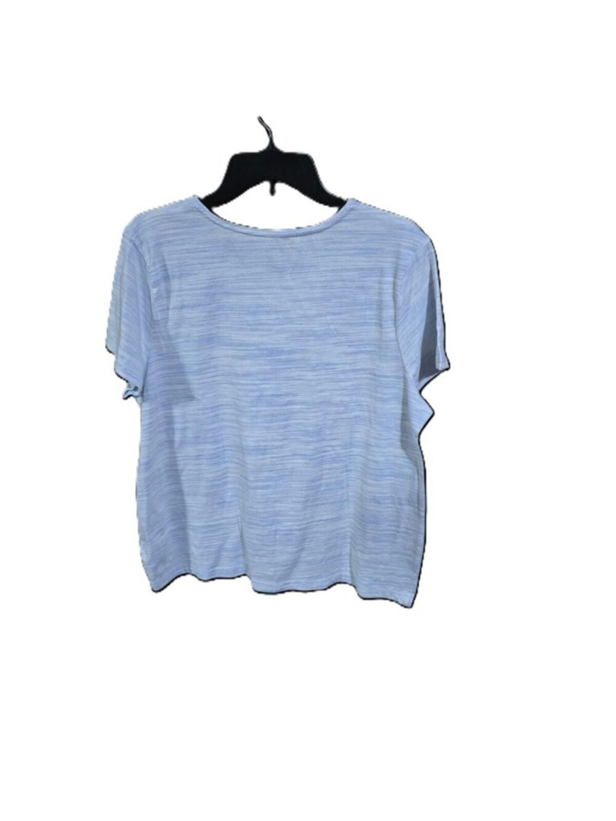 Croft & Barrow Croft & Barrow Classic Tee Blue & White Stripes Size XL Size XL / US 12-14 / IT 48-50 - 3 Thumbnail