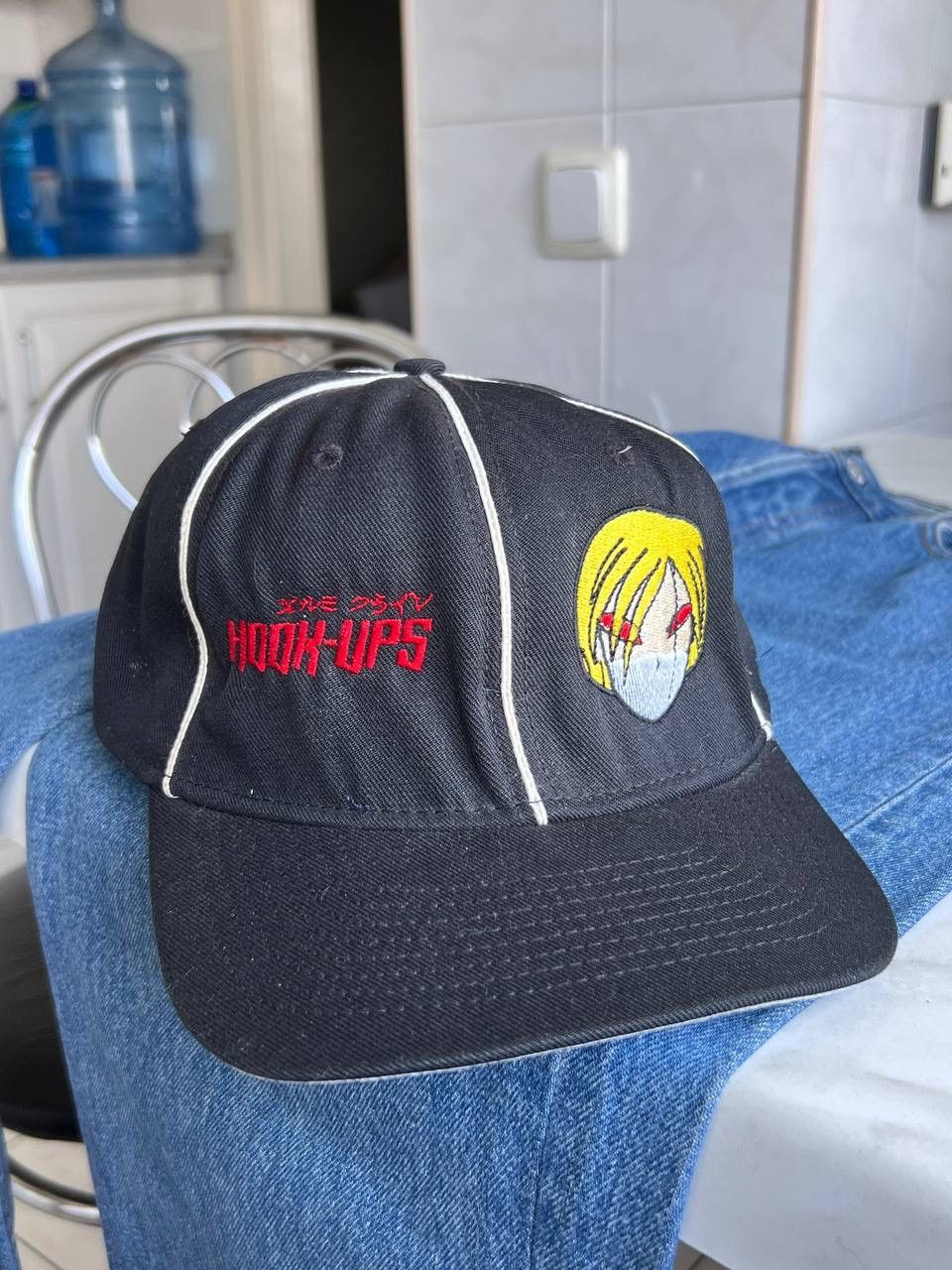 Girl Skateboards Vintage Rare Hook-Ups Cap Hat Anime red eye demon 90s Size ONE SIZE - 1 Thumbnail