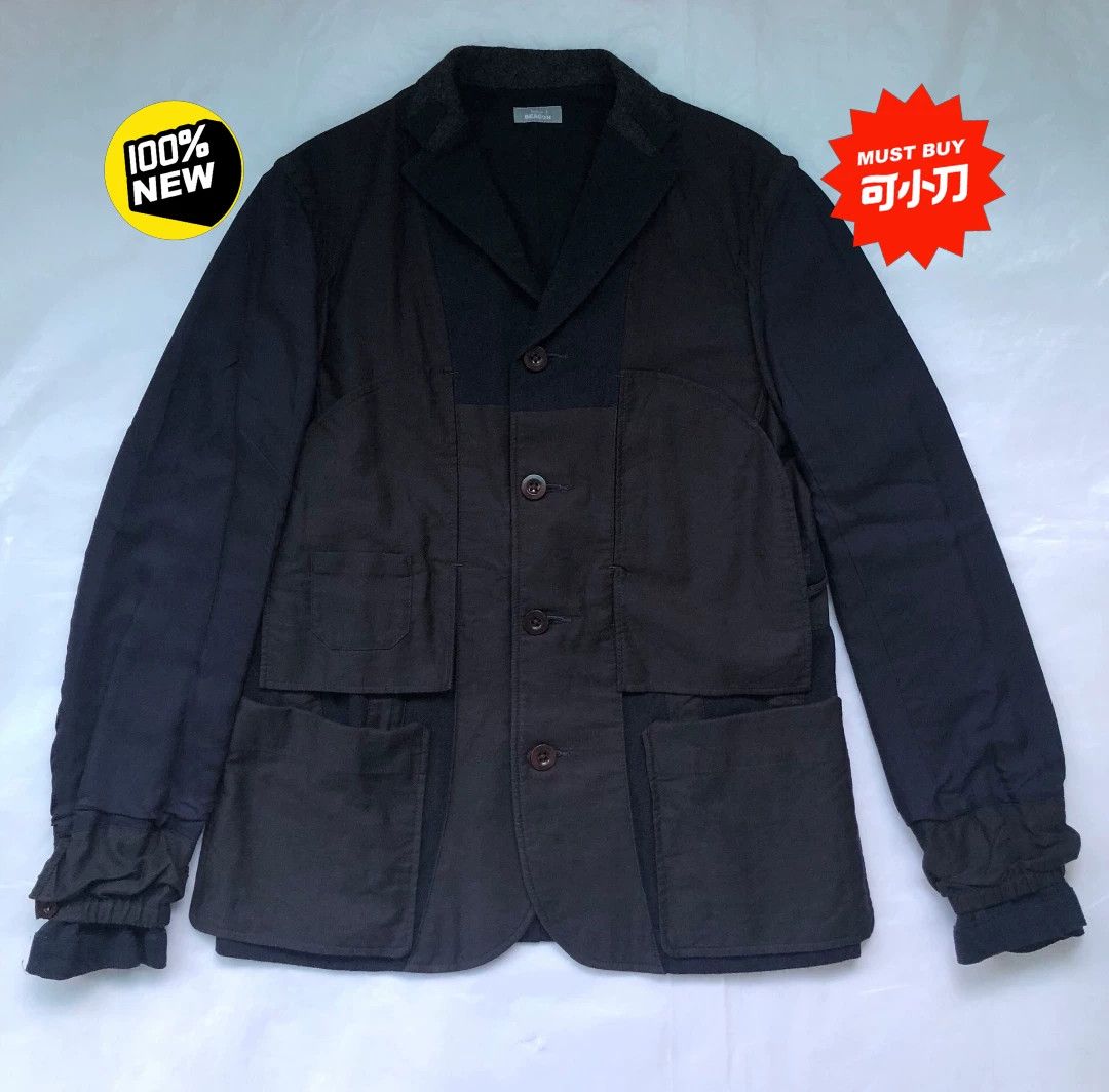 Visvim stylish navy wool jacket by kolor Size US M / EU 48-50 / 2 - 1 Thumbnail