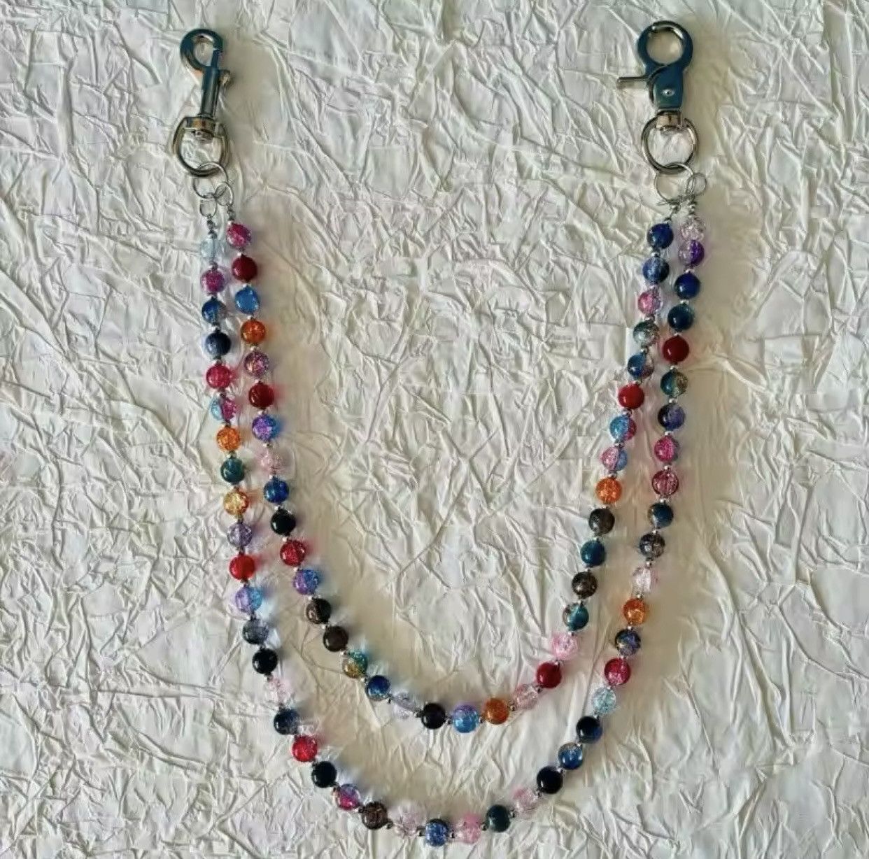 Other punk style pants chain, colorful beads, double-layer Size ONE SIZE - 3 Thumbnail