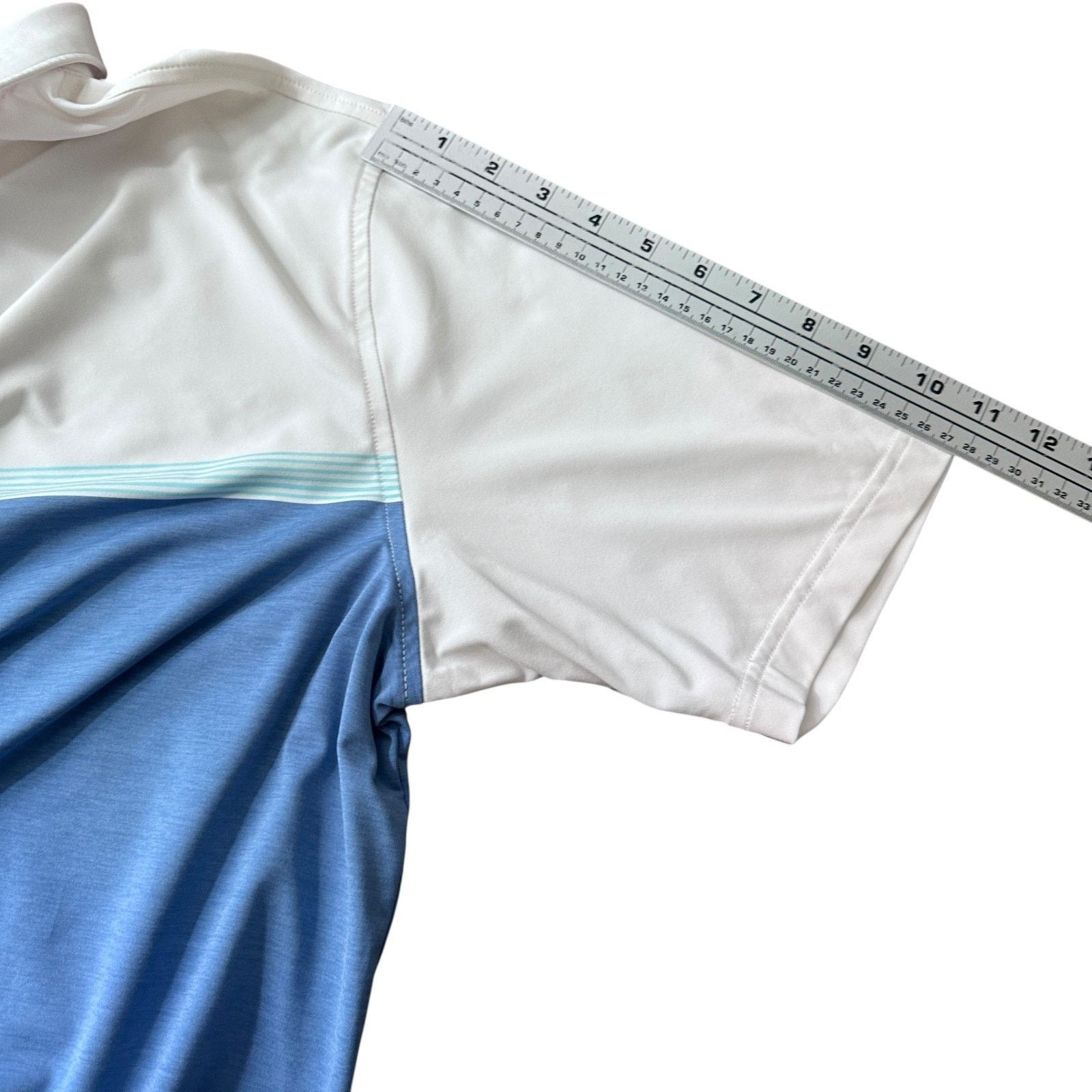 Peter Millar Peter Millar Mial Performance Polo Shirt Men’s L Blue White Size US L / EU 52-54 / 3 - 8 Thumbnail