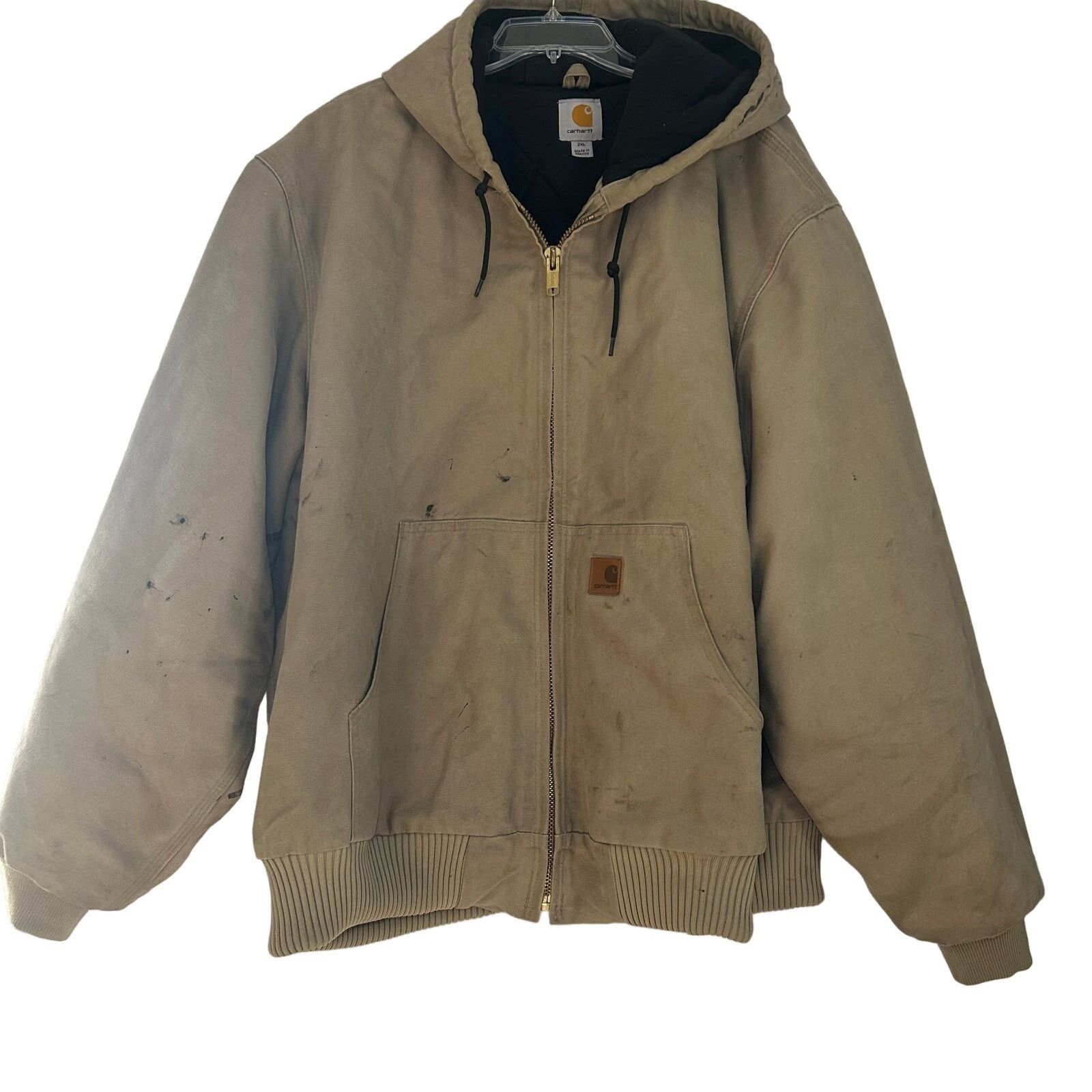 Carhartt Carhartt Jacket J130 Insulated Coat 2XL Tan Thrashed  