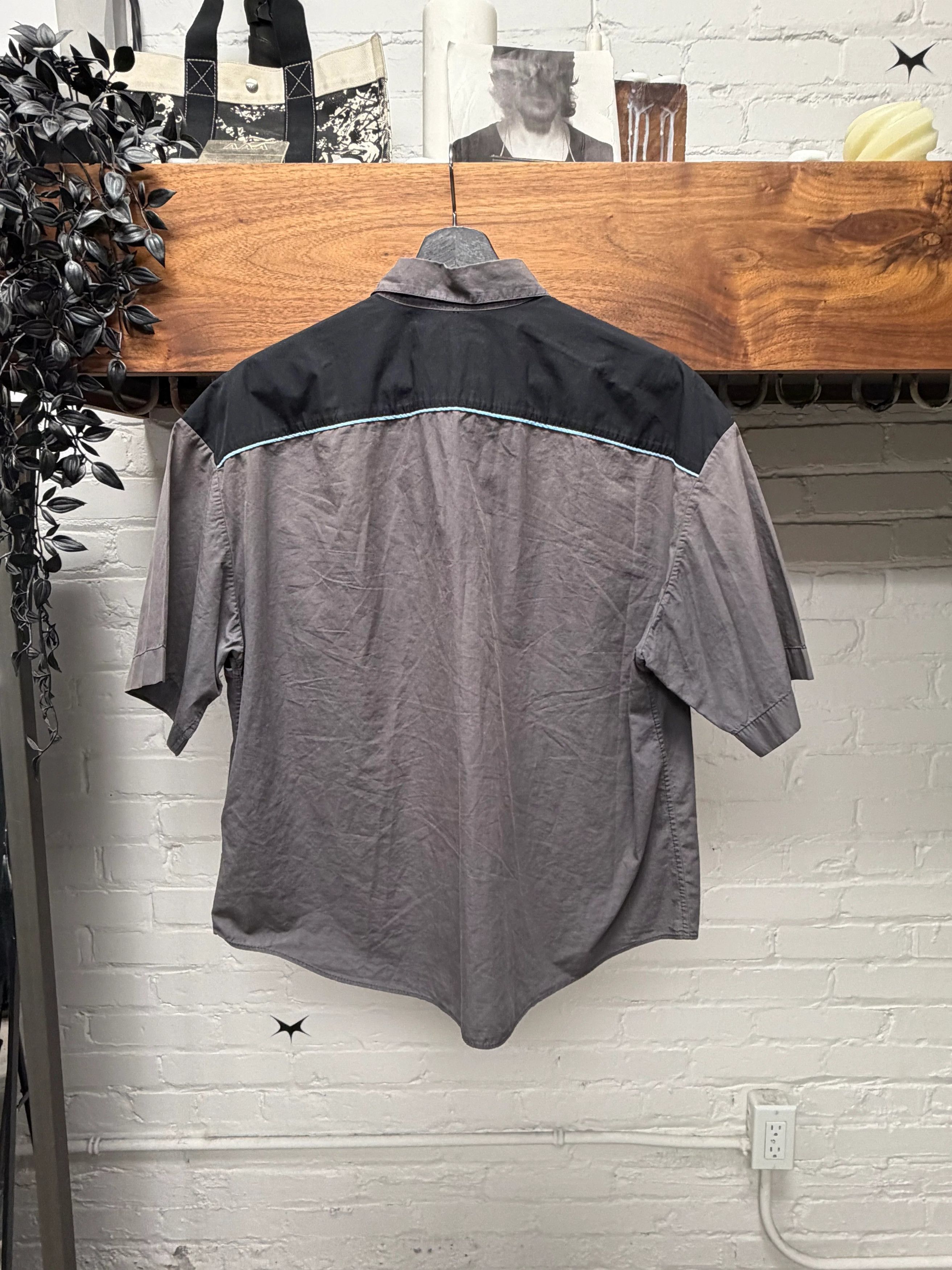 Prada SS2015 Prada ‘Mechanic’ Panelled Cotton Work Shirt Size US M / EU 48-50 / 2 - 4 Thumbnail