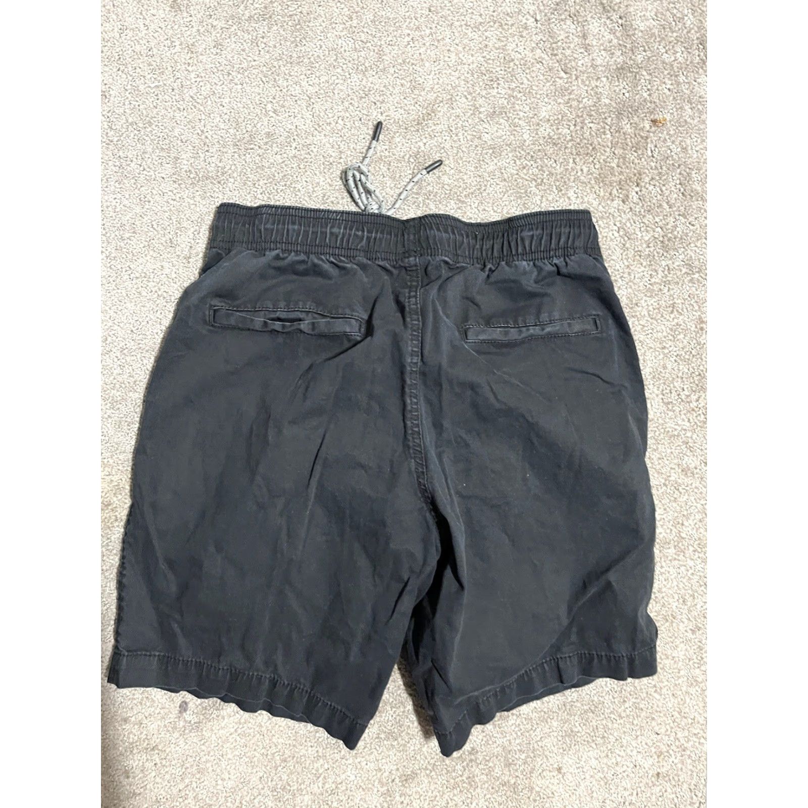 Vintage AeroPostale Mens Chino Shorts Casual 8 Inseam XS Black Cotton Blend Stretch Regular Front Logo Size US 27 - 3 Thumbnail