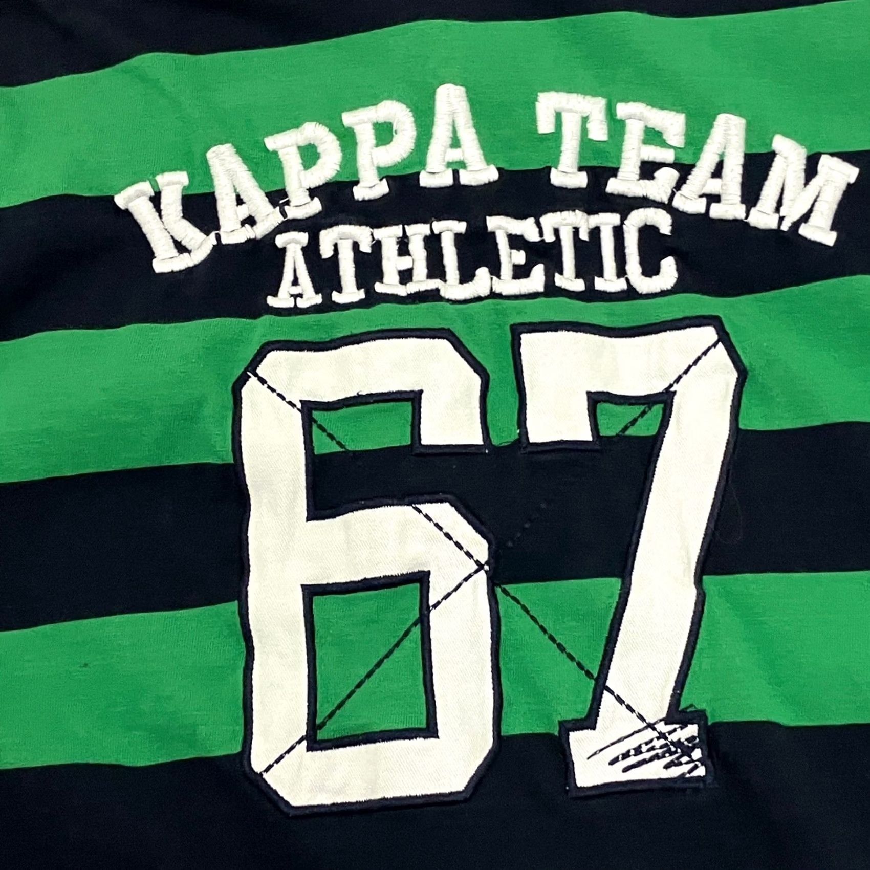 Kappa Kappa Rugby Polo Shirt Mens Medium Green Black Striped Team Athletic 67 Size US M / EU 48-50 / 2 - 6 Thumbnail