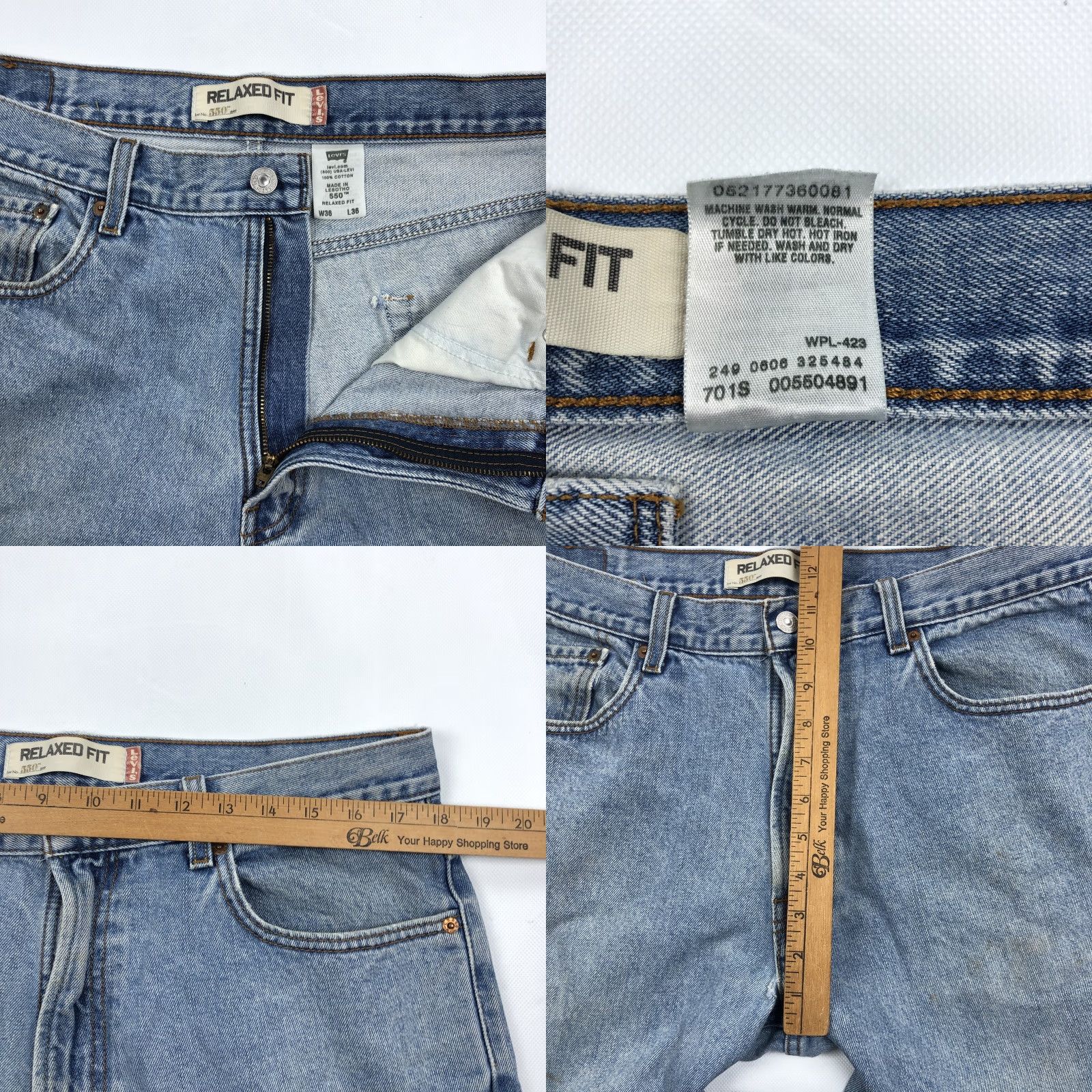 Levi's VINTAGE Levi's 550 Relaxed Fit Jeans Size US 36 / EU 52 - 8 Thumbnail