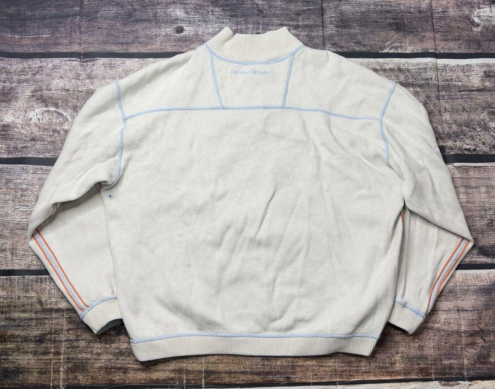 Tommy Bahama Tommy Bahama Sweater Men's 2XL Cotton 1/4 Zip Reversible Size US XXL / EU 58 / 5 - 12 Thumbnail