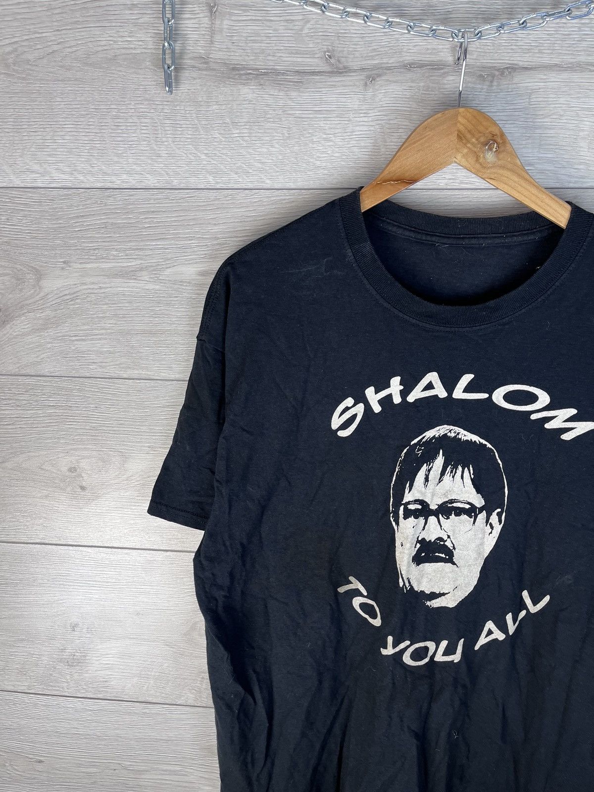 Fruit Of The Loom Vintage men’s Merch T-shirt «Shalom To you All» humor +18 Size US XL / EU 56 / 4 - 2 Thumbnail