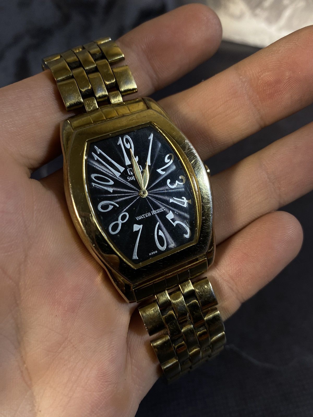 Japanese Brand × Vintage Q&Q Superior Black Dial Watch Japanese Brand Size ONE SIZE - 5 Thumbnail