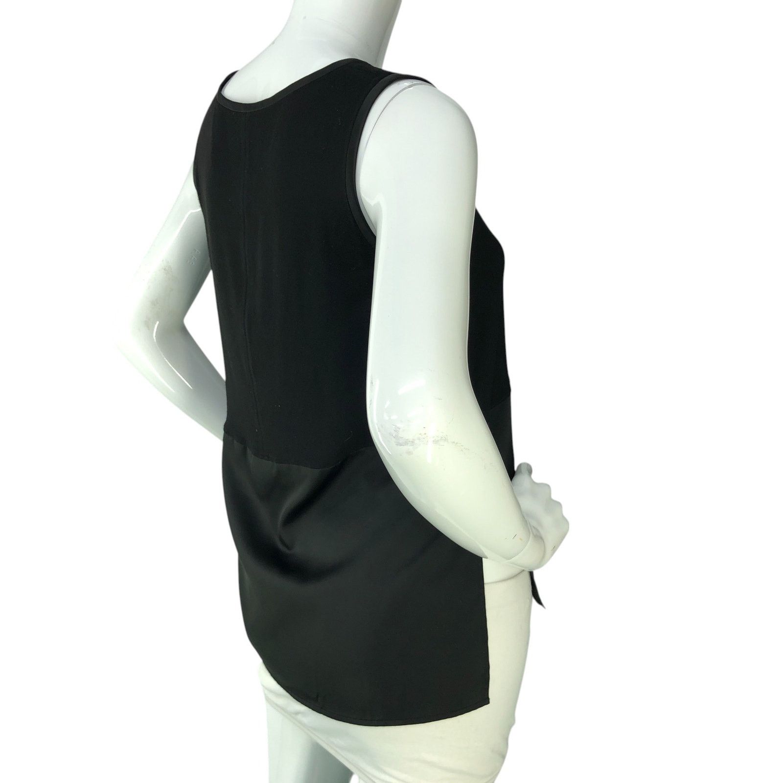 Lafayette 148 Lafayette 148 Sz P US XS Top Mixed Media Tank Satin Stretch Size XS / US 0-2 / IT 36-38 - 8 Thumbnail