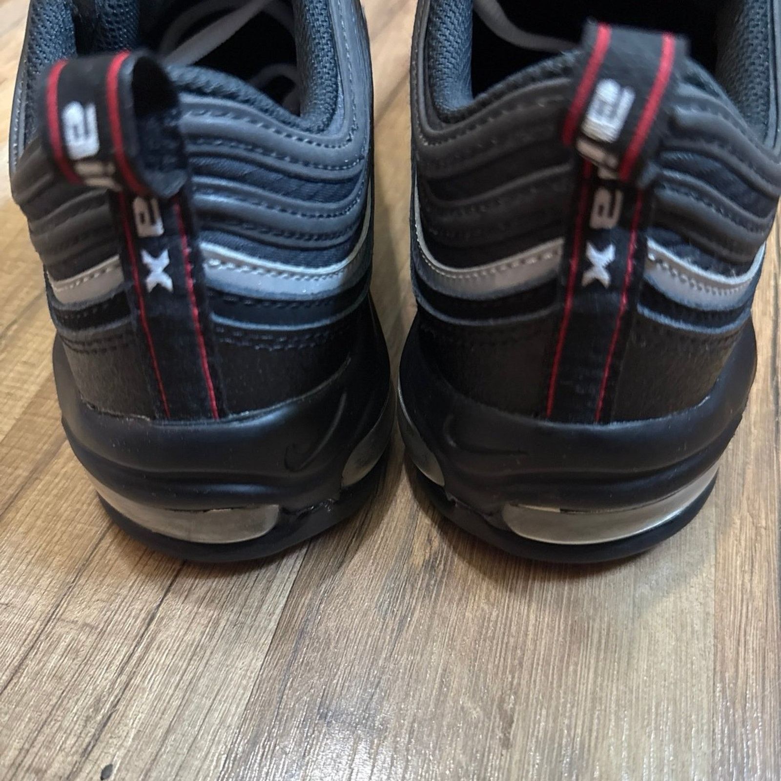 Nike Nike Air Max 97 Black White Sport Red Size US 9 / EU 42 - 7 Thumbnail