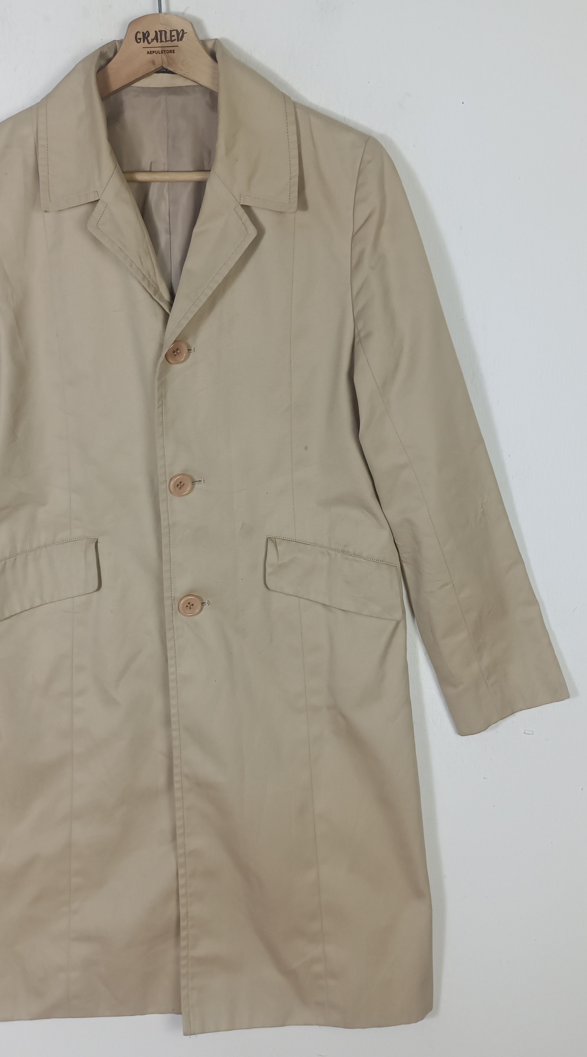 Japanese Brand × Yohji Yamamoto Yohji Yamamoto Ined Trench Coat Size US S / EU 44-46 / 1 - 5 Thumbnail