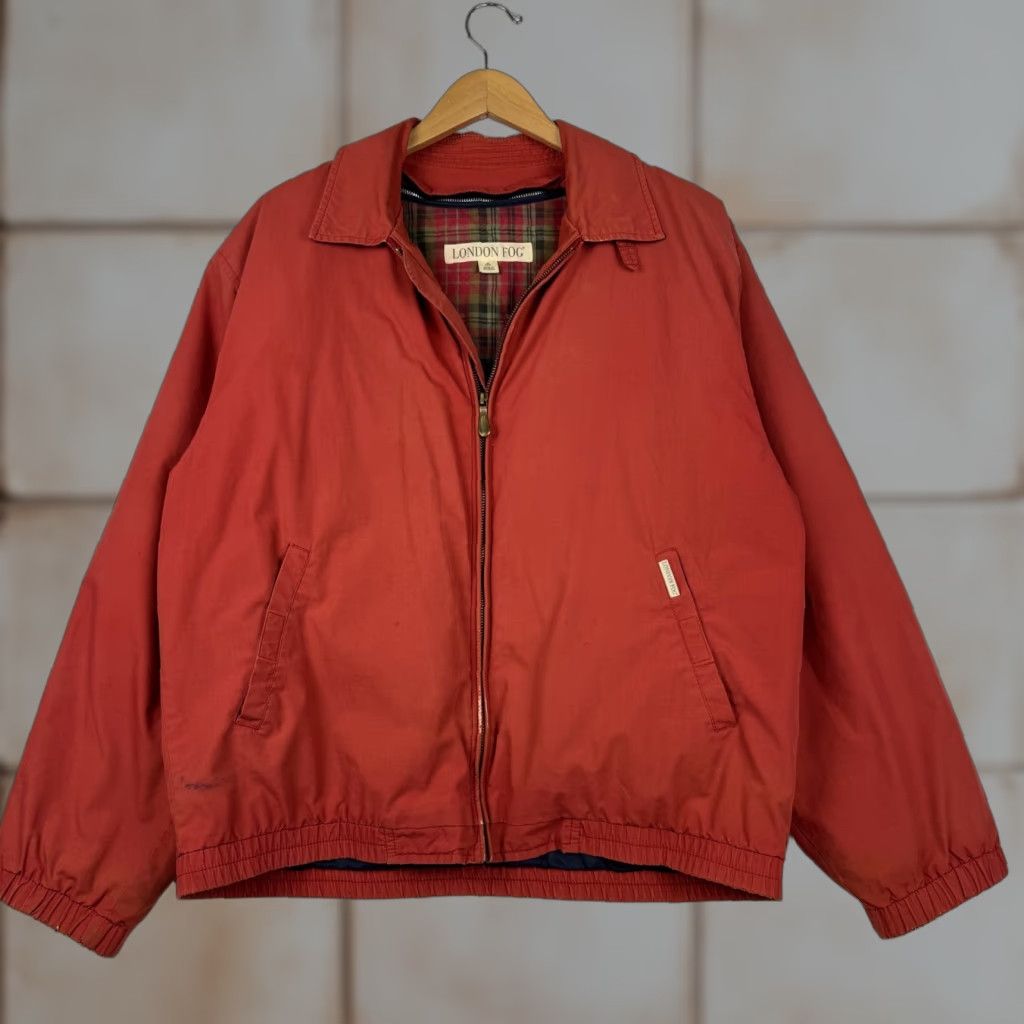 London Fog London Fog Men's Jacket Full Zip Plaid Quilt Lined Cotton Blend Red M Windbreaker Winter Fall Casual Regular Size US M / EU 48-50 / 2 - 1 Thumbnail