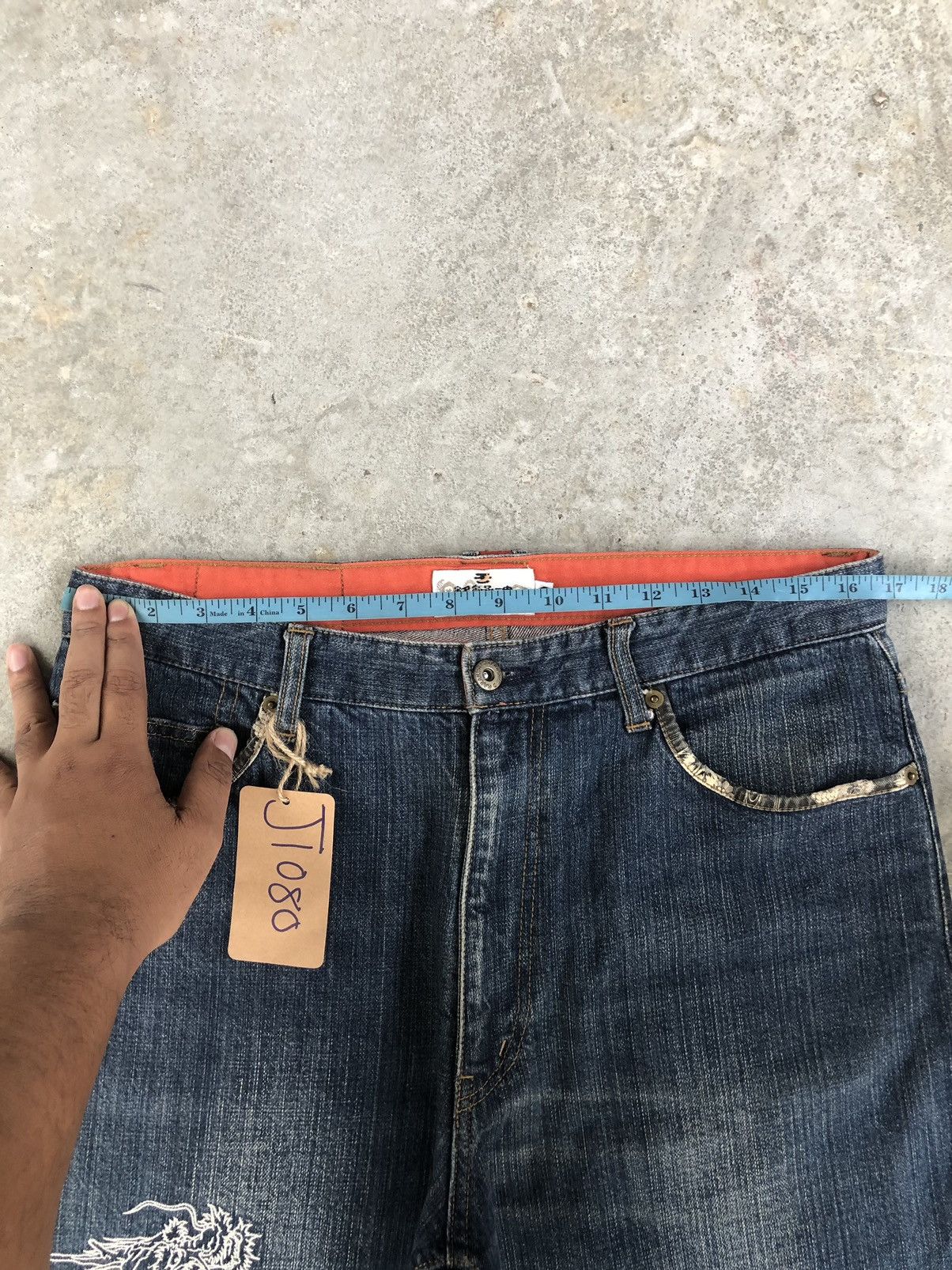 Karakuri Tamashii Karakuri Tamashii Embroidered Jeans Multipocket Size US 33 - 21 Thumbnail