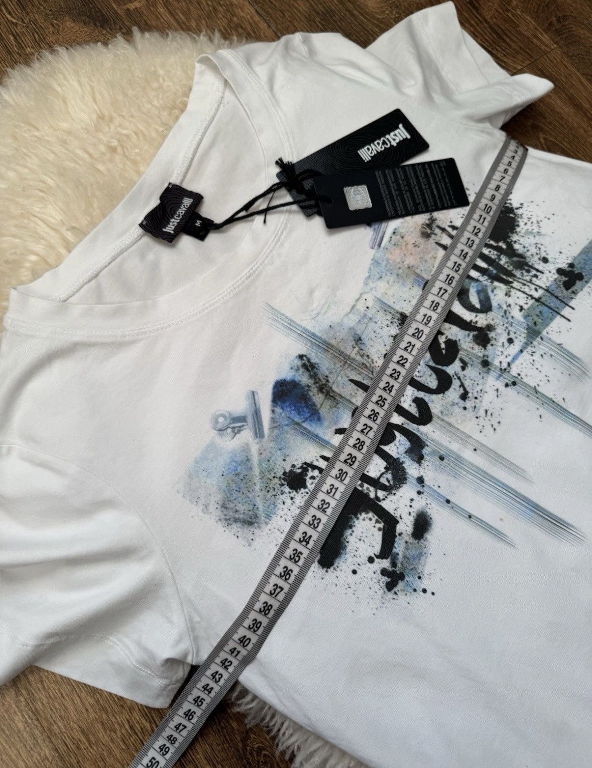 Just Cavalli Just Cavalli logo t-shirt white graphic M new with tags Size M / US 6-8 / IT 42-44 - 8 Thumbnail