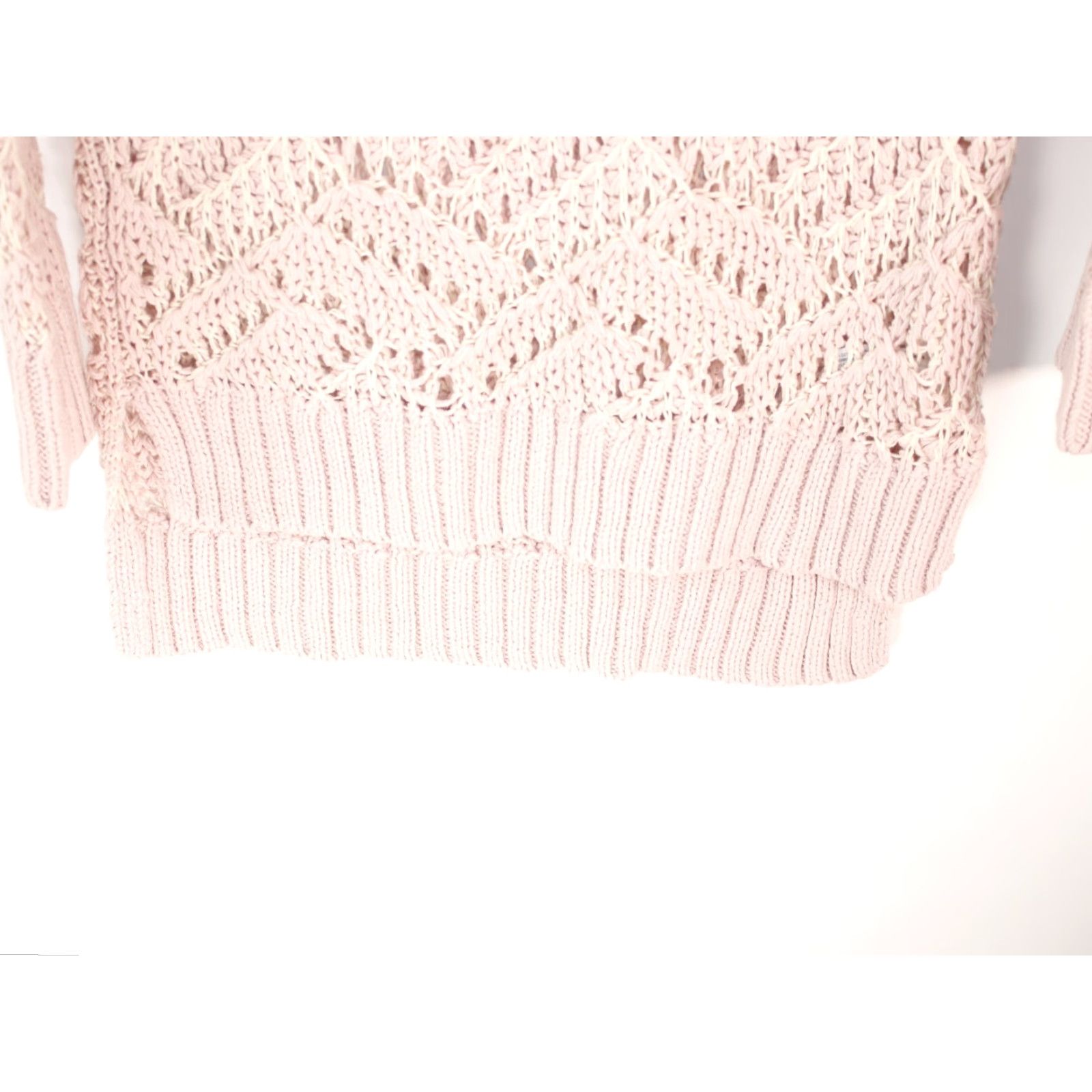 Vintage VINTAGE Andrea University Pink Open Knit Pullover Sweater Women's Size M Lightweight Fall Spring Summer Size M / US 6-8 / IT 42-44 - 4 Thumbnail