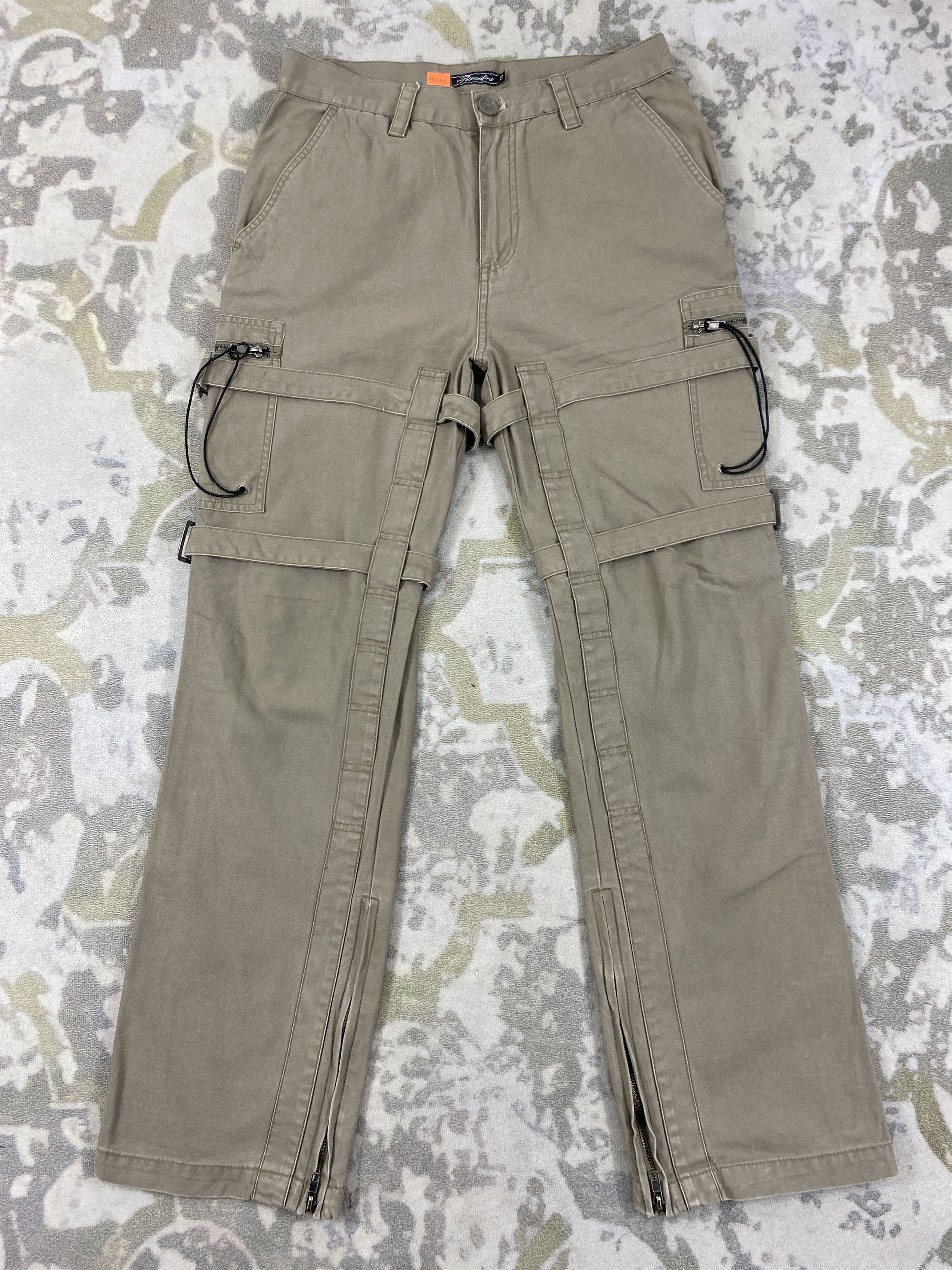 image of Seditionaries x Vintage Bondage Multi Pockets Cargo Pants -Cp330 in Khaki, Men's