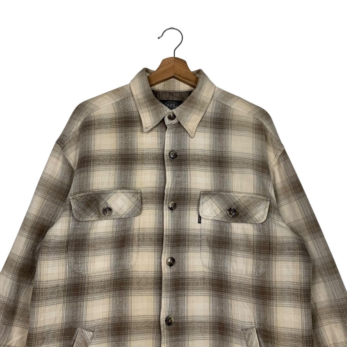 Vintage 90's SEA HOP Shadow Plaid 4 Pocket Flannel Jacket #2838-C128 Size US L / EU 52-54 / 3 - 2 Thumbnail