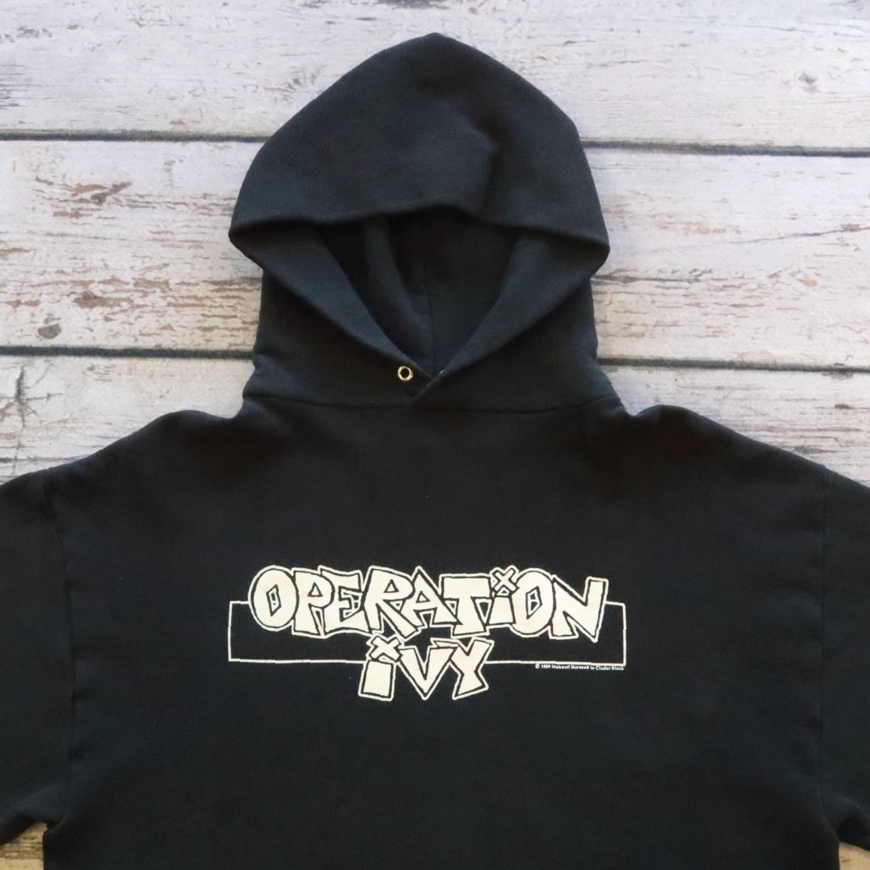 Jerzees VINTAGE Operation Ivy Hoodie Pullover Black L Mens Vintage 80s Punk Rock Band Made in USA Sweatshirt Size US L / EU 52-54 / 3 - 3 Thumbnail