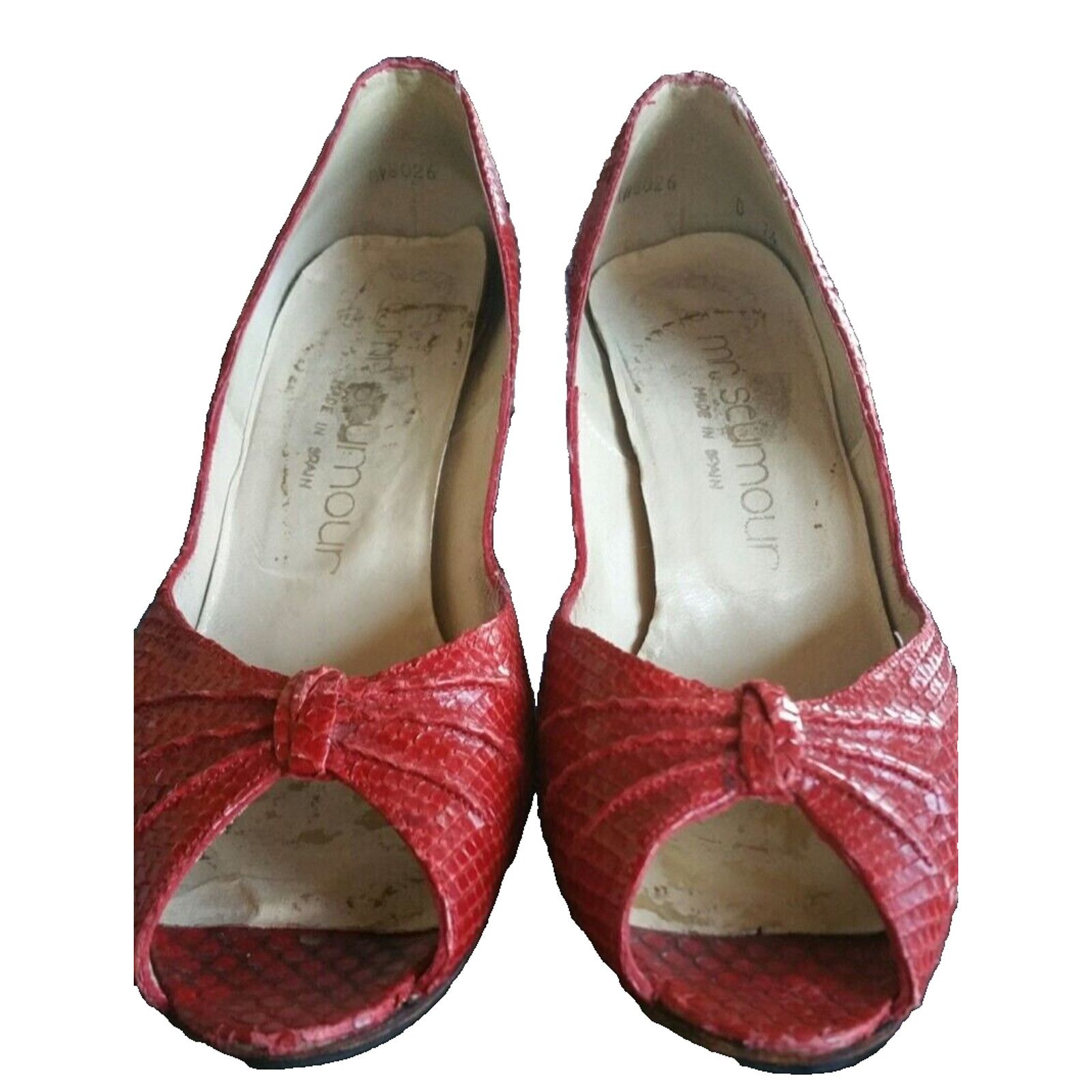 Stuart Weitzman VINTAGE 1950's Stuart Weitzman for Snakeskin Pumps Heels Size US 7.5 / IT 37.5 - 1 Thumbnail