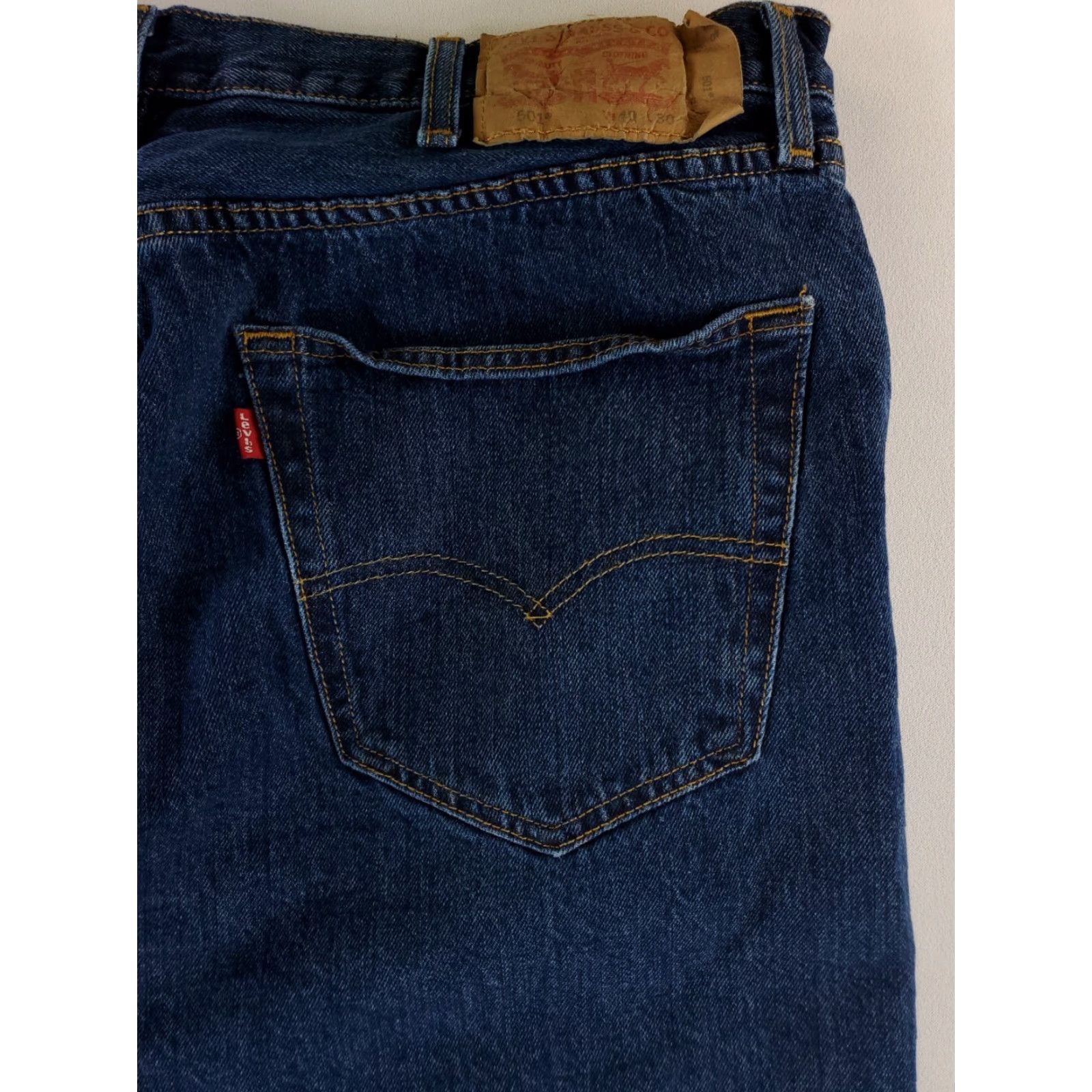 Levi's Levi's 501 Jeans Blue Mens 39x29 Actual 40x30 Straight Regular Jeans Mens Blue Size US 39 - 4 Thumbnail