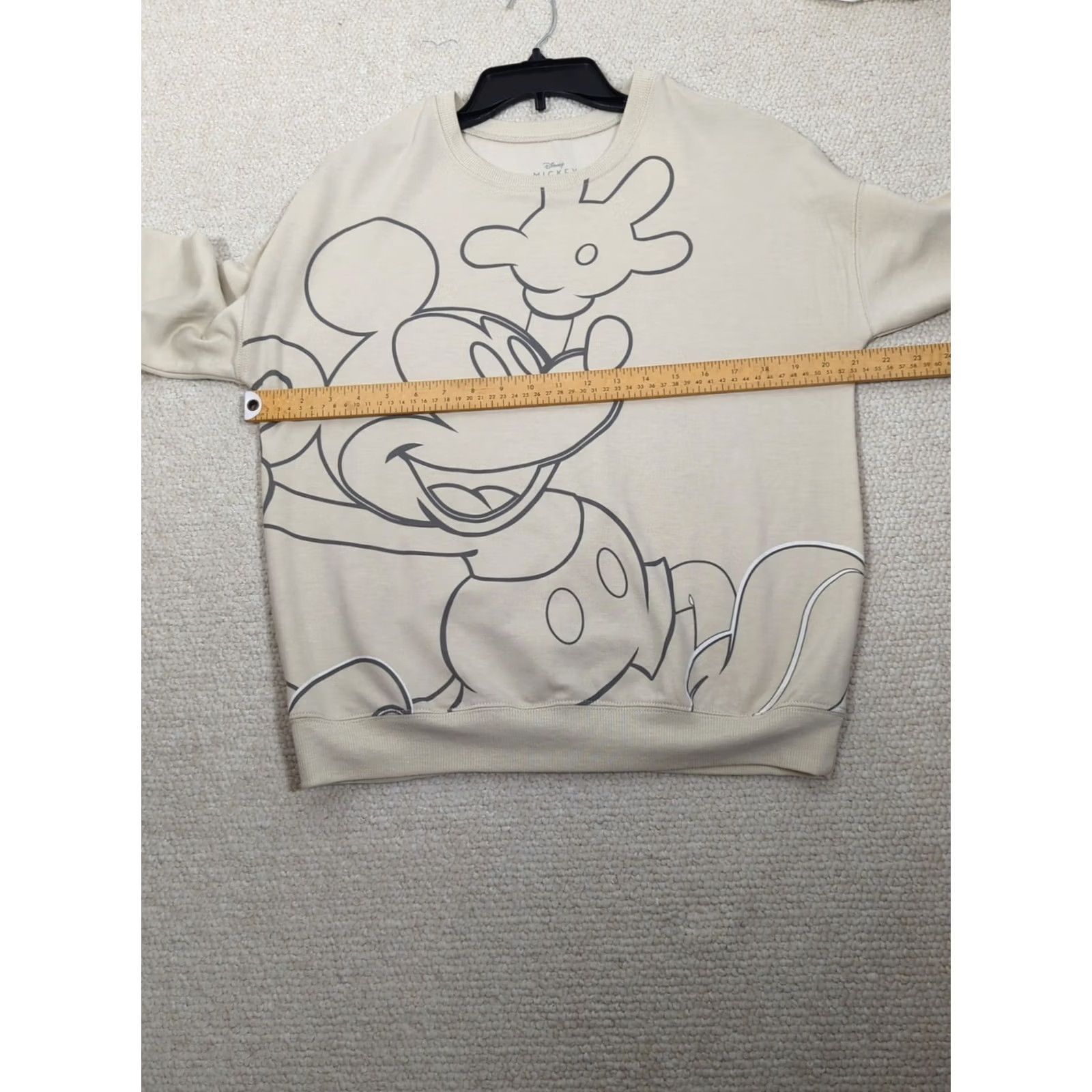 Disney Disney Mickey Mouse Sweatshirt Women’s Beige Pullover S Crew Neck Long Sleeve Super Soft Graphic Print Lightweight Fleece Modern Disney Theme Womens Size S / US 4 / IT 40 - 6 Thumbnail