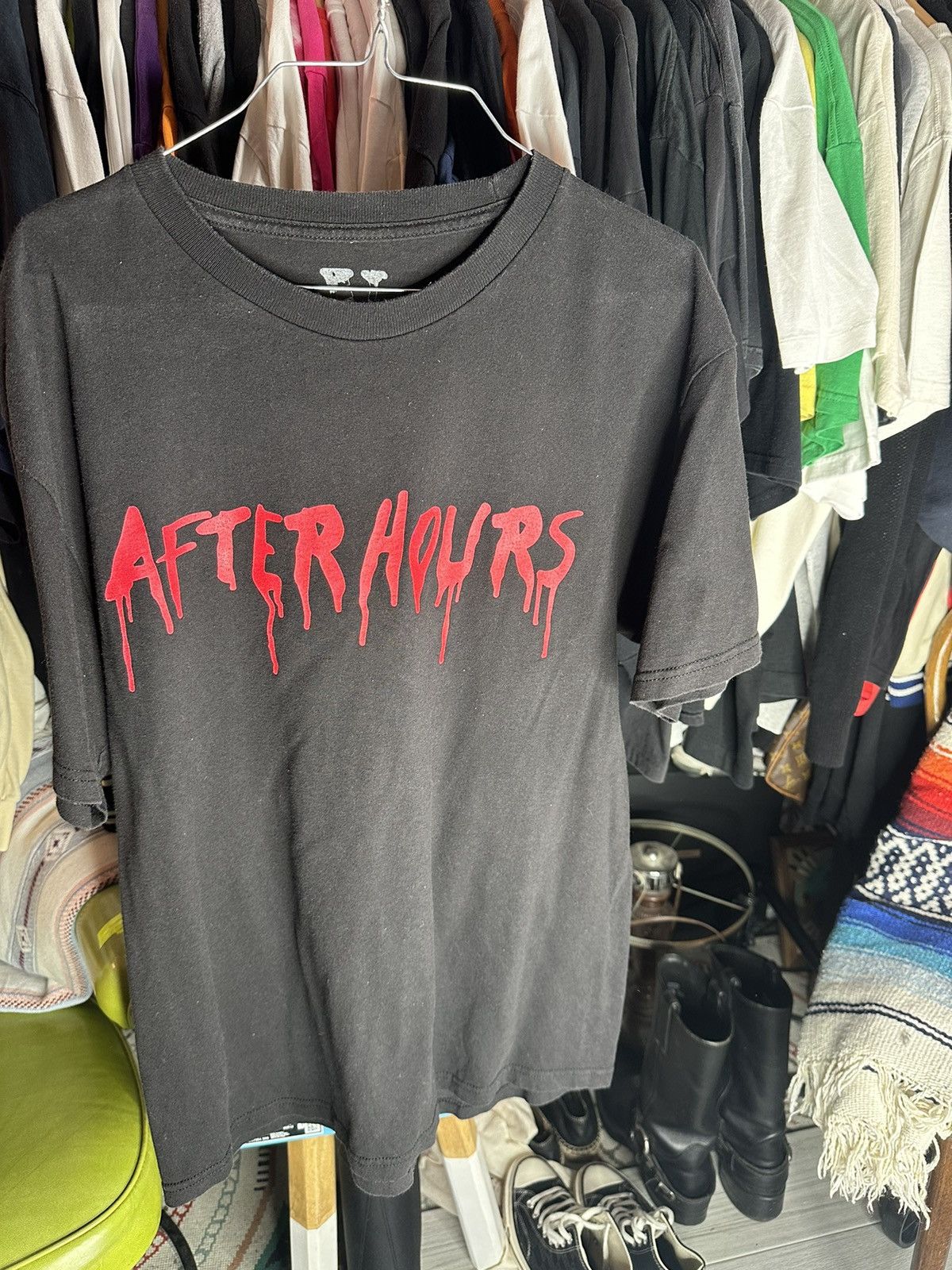 The weeknd x vlone after hours blood drip tee black hotsell