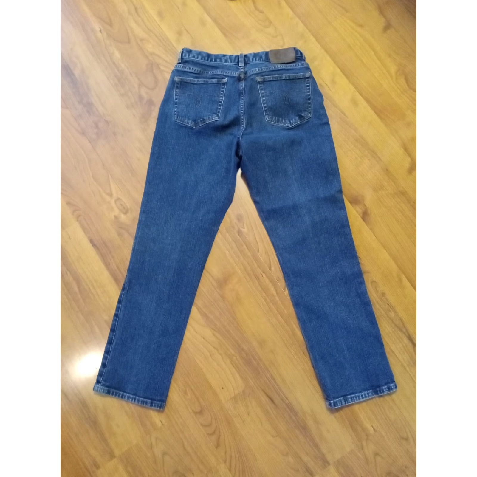 Vintage Premium Jeans WOMEN Jeans 4P 26" Inseam Blue Cotton Blend Denim Straight 5 Pocket Button Zip Mid Rise Easy Care Vintage: No (if allowed) Size 27" / US 4 / IT 40 - 4 Thumbnail