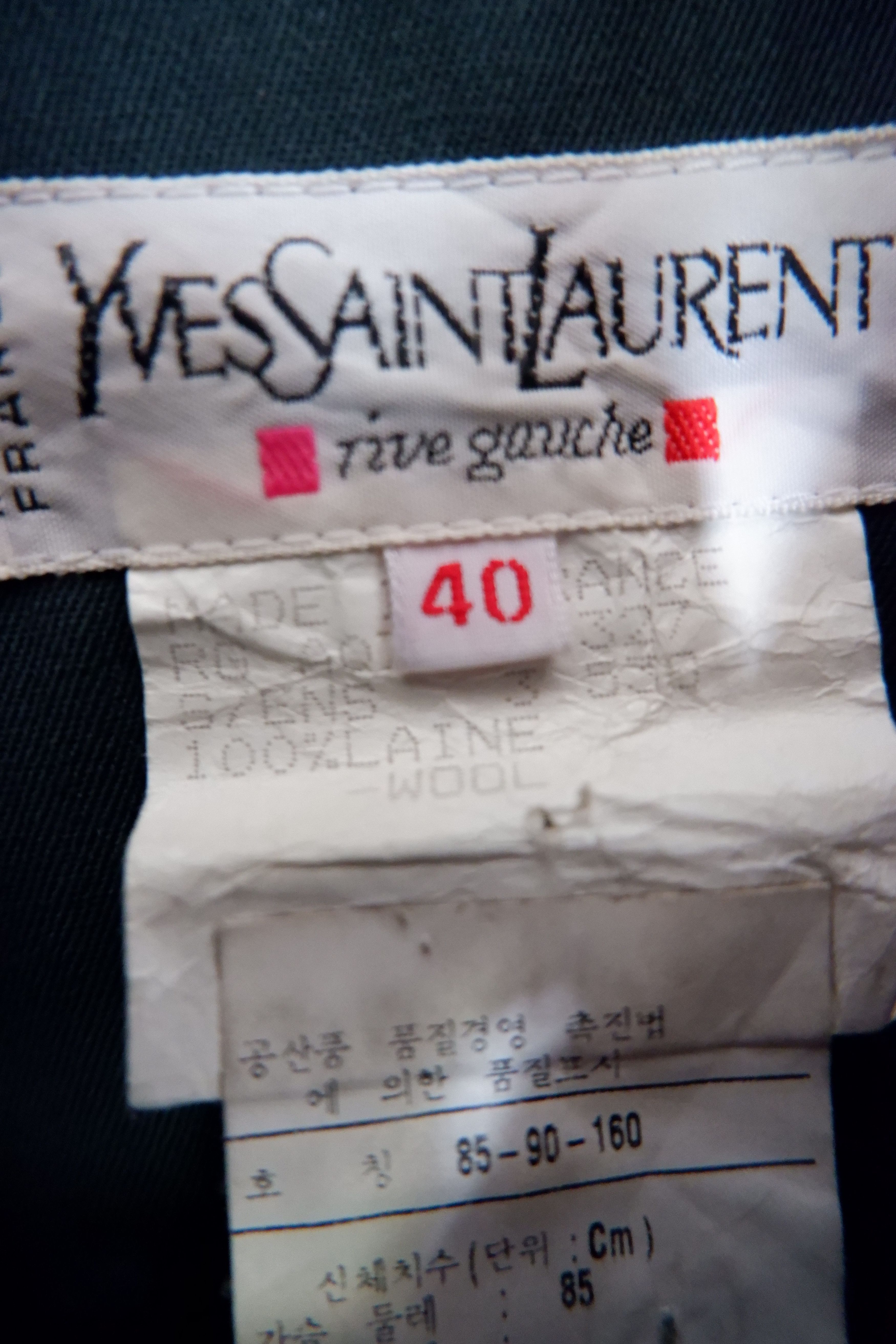 Yves Saint Laurent Vtg1996 YSL Paris Rive Gauche by Hedi Slimane Wool Jacket Size L / US 10 / IT 46 - 6 Thumbnail
