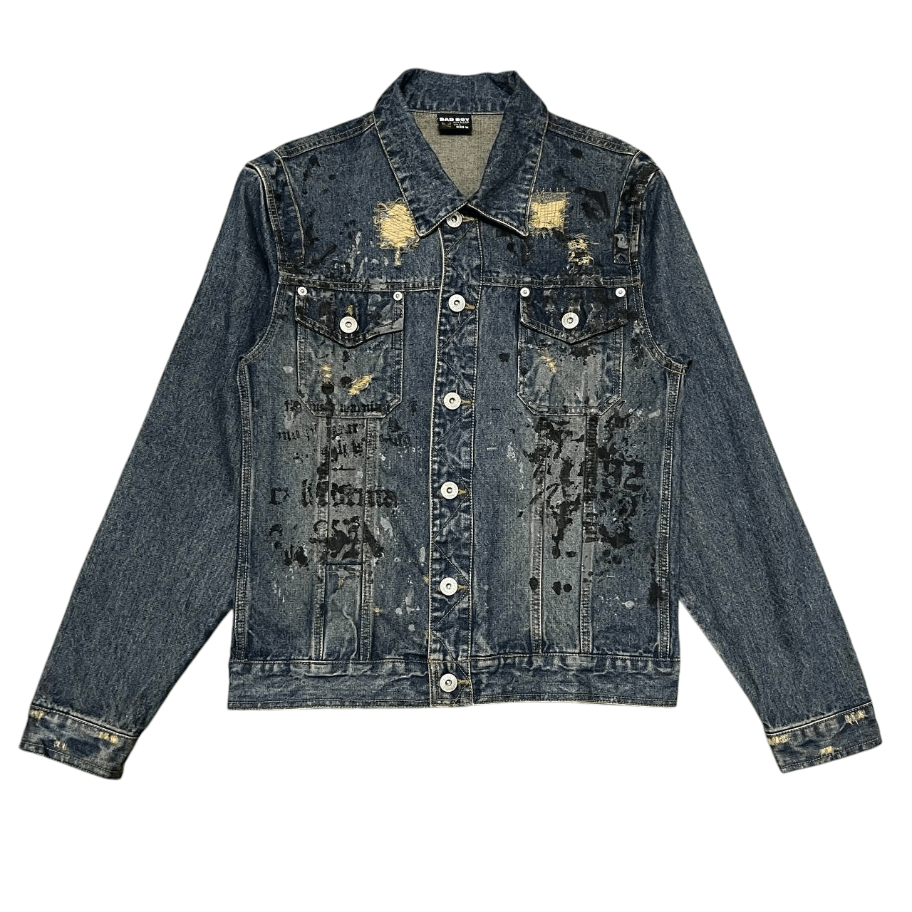 Japanese Brand Vintage Bad Boy USA Denim Jacket Distressed Style Size US M / EU 48-50 / 2 - 1 Thumbnail