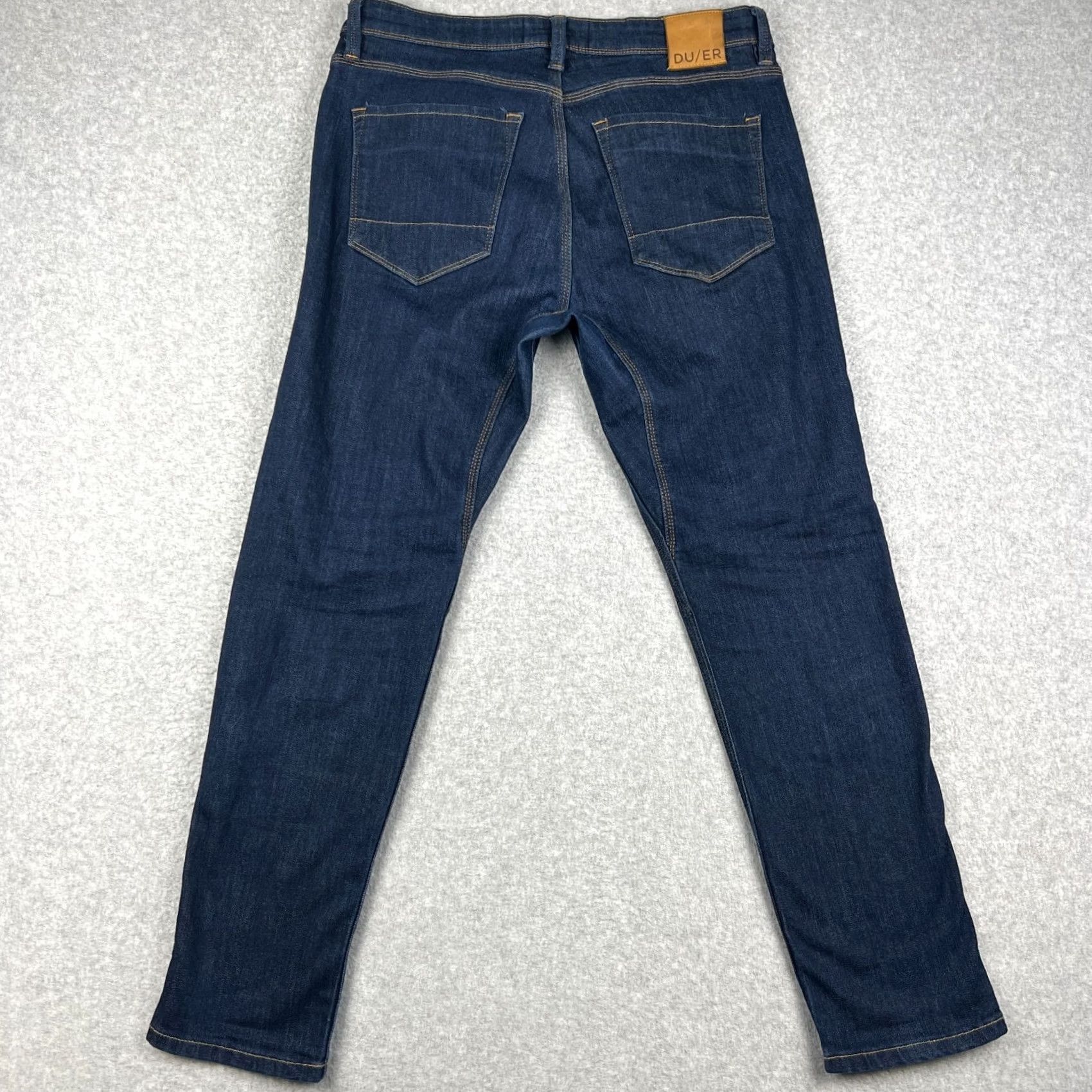 DUER DUER L2X Slim Fit Jeans Stretch Performance Denim 33x30 Mens Blue Pants Size US 33 - 2 Thumbnail