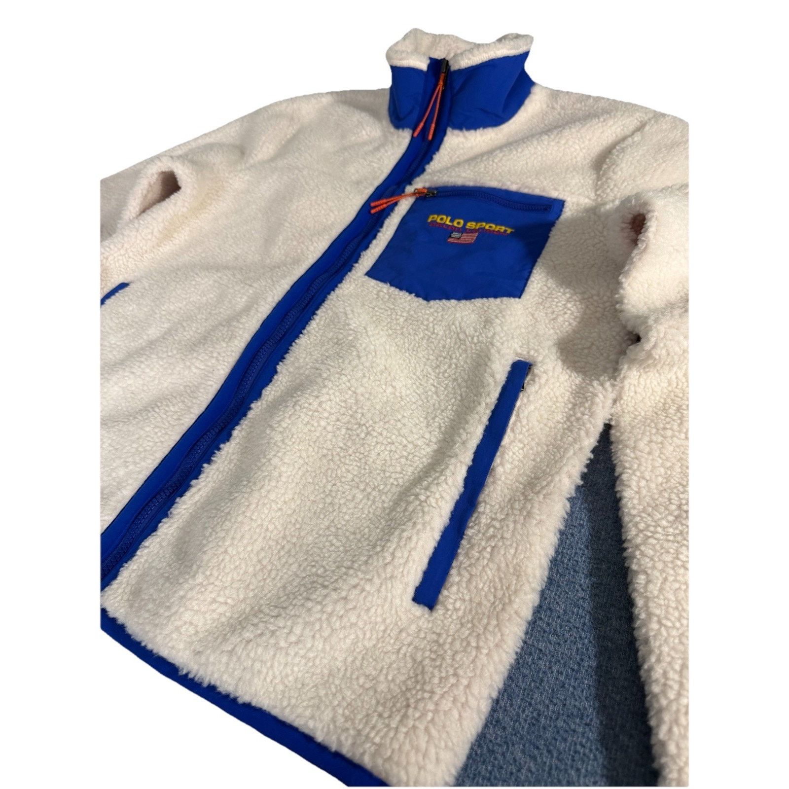 Polo Ralph Lauren Polo Sport Ralph Lauren Men's Cream Fleece Full Zip Jacket Size US S / EU 44-46 / 1 - 2 Thumbnail