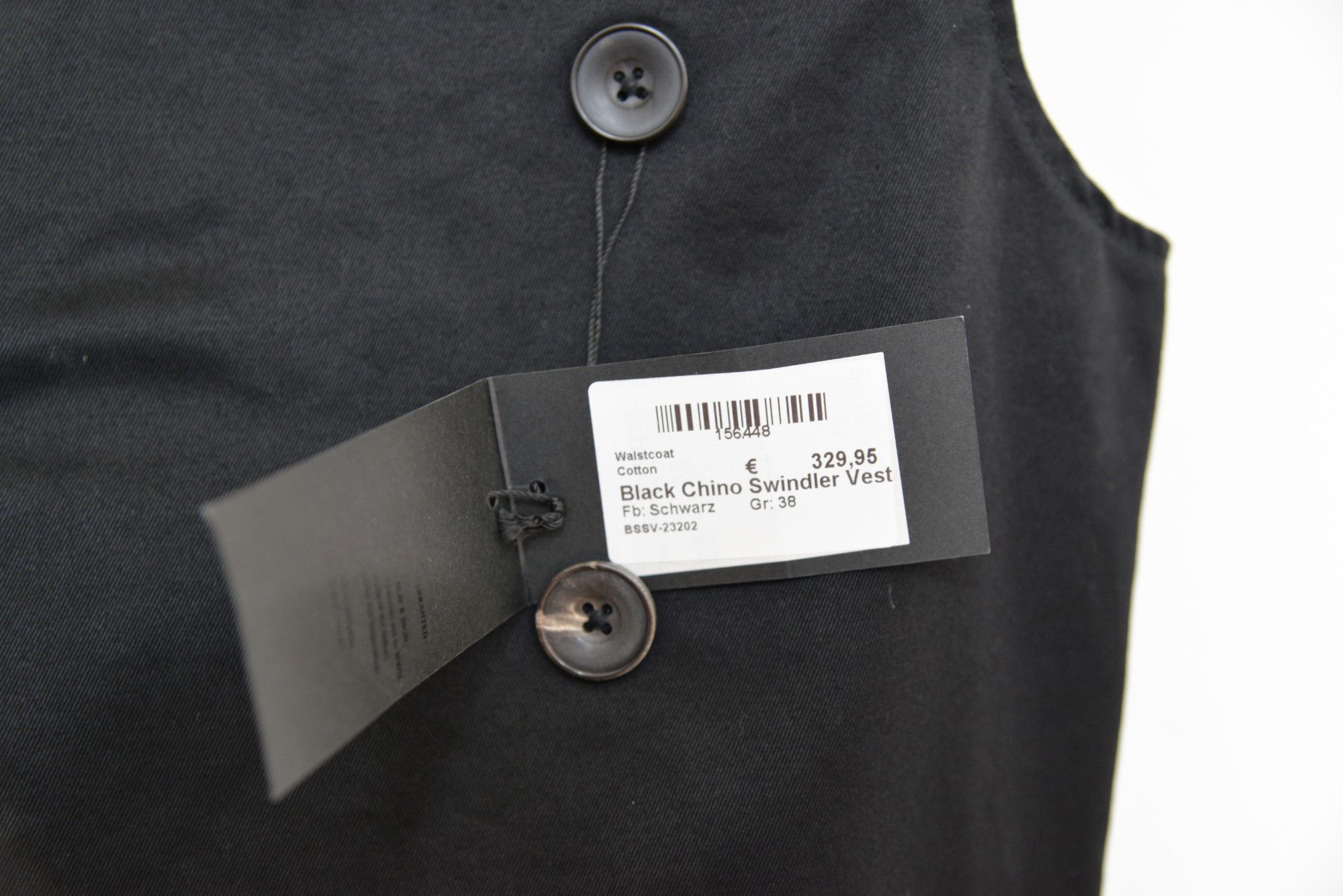 BLACK SIGN Black Chino Swindler Vest Size US S / EU 44-46 / 1 - 3 Thumbnail