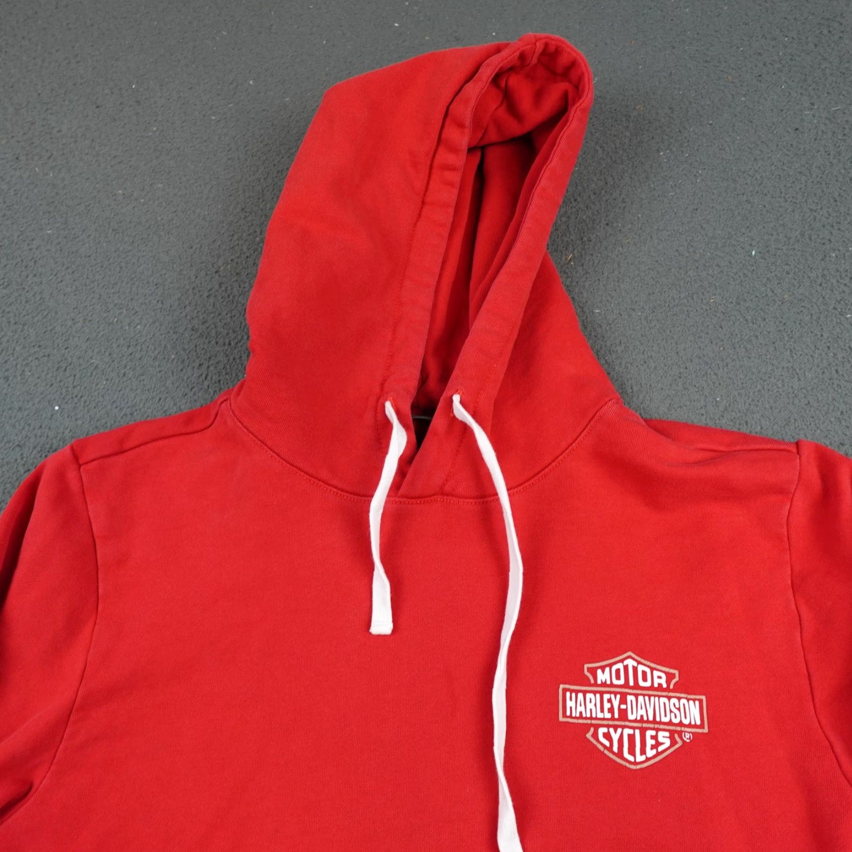 Harley Davidson Harley-Davidson Hoodie Mens Medium Red Pullover Sweatshirt Wings Logo Slim Size US M / EU 48-50 / 2 - 2 Thumbnail
