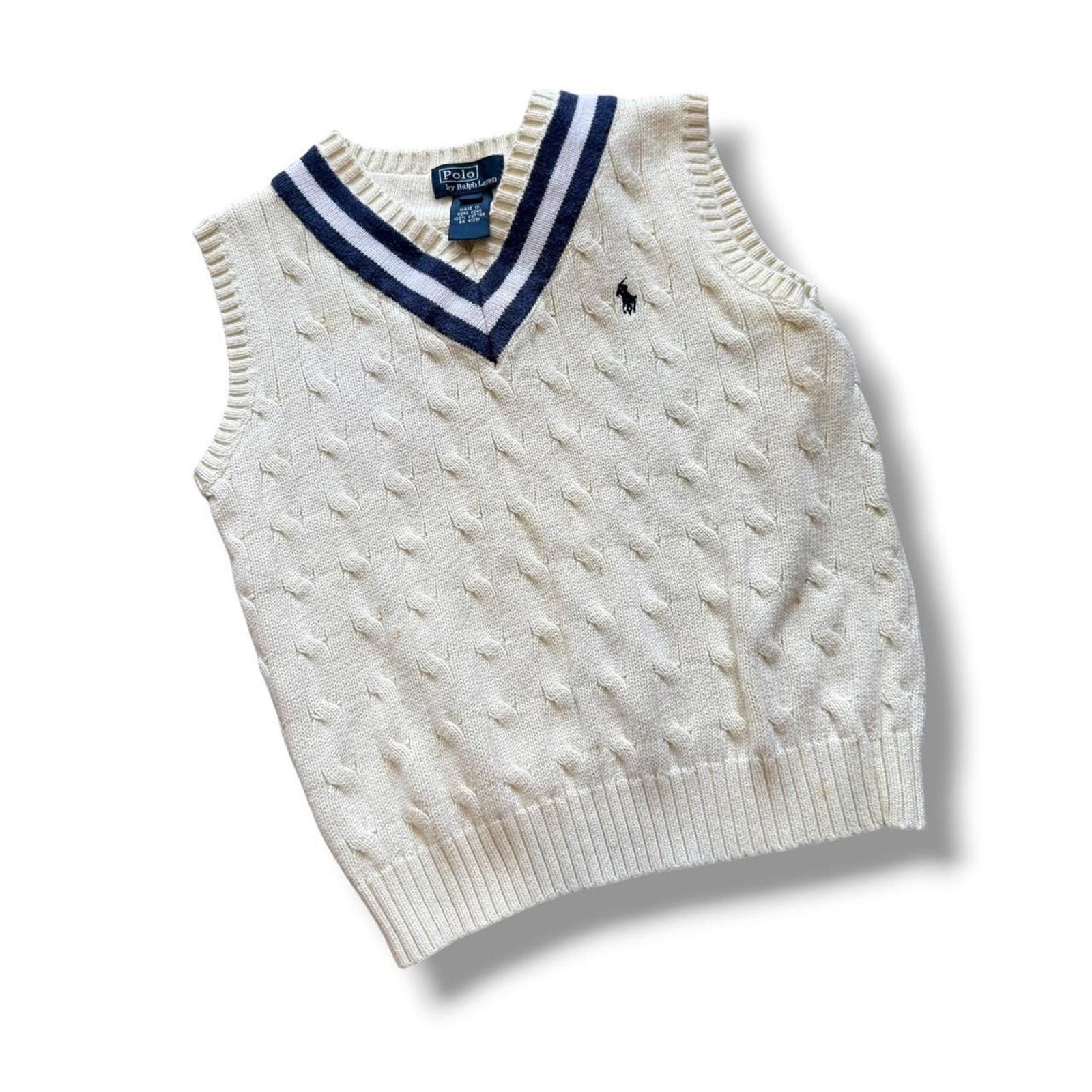 Polo Ralph Lauren Kid's Cableknit Polo Ralph Lauren Vest Size US XXS / EU 40 - 1 Thumbnail