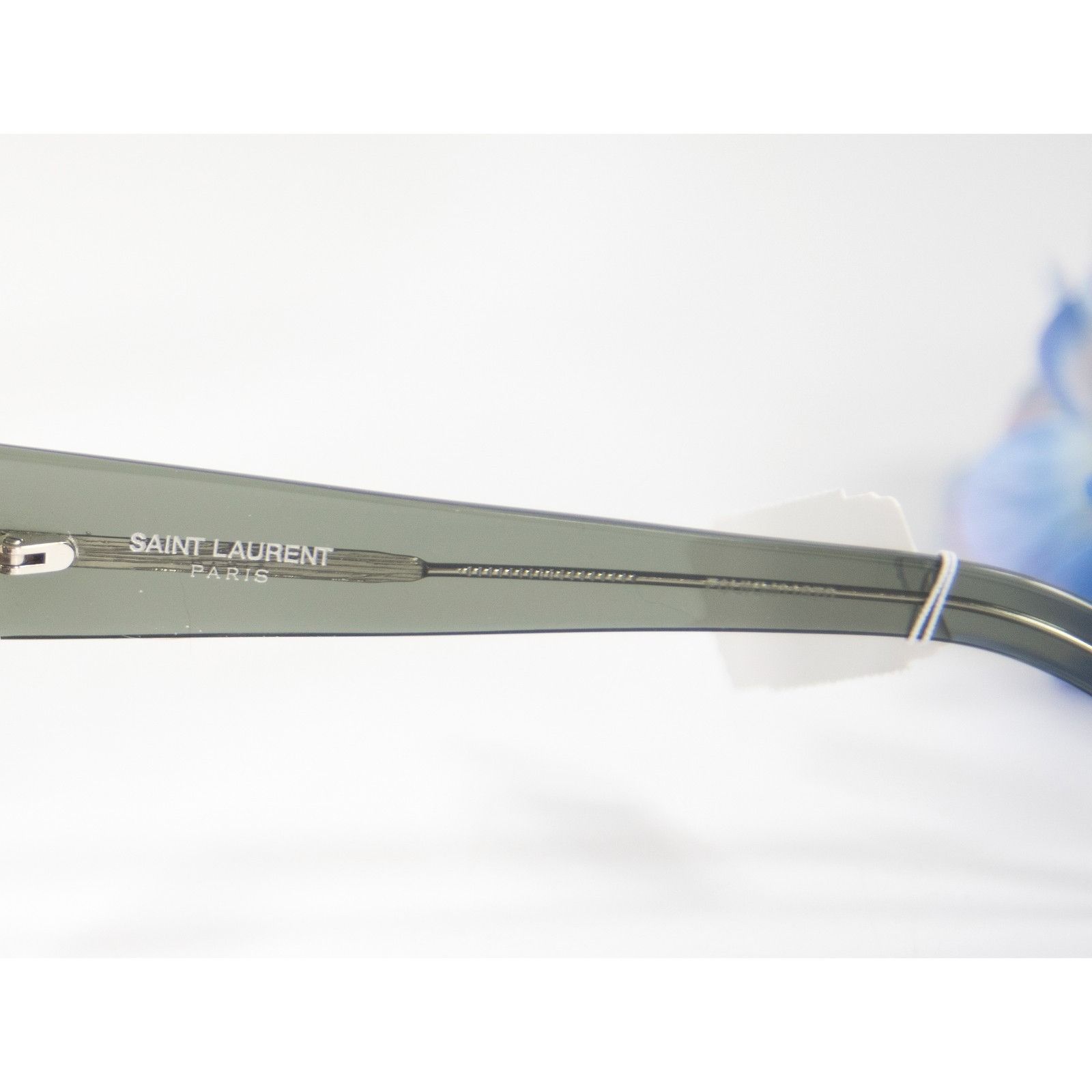Saint Laurent Paris Saint Laurent SL185 Grey Logo Acrylic Round Sunglasses NWT C Size ONE SIZE - 4 Thumbnail