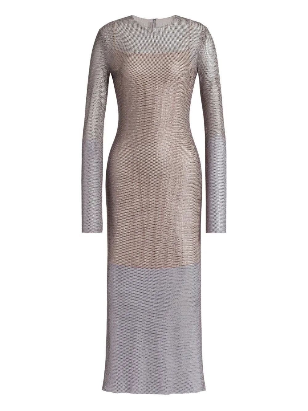 Alberta Ferretti CRYSTALS NET MIDI DRESS Size M / US 6-8 / IT 42-44 - 1 Thumbnail