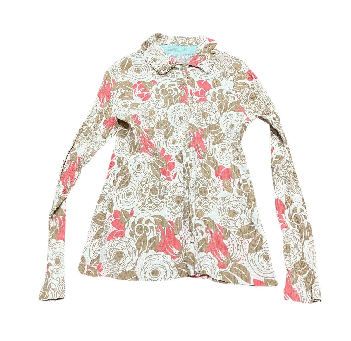 Issey Miyake TAX FREE 🇺🇸 tsumori chisato pleated roses print shirt Size S / US 4 / IT 40 - 1 Thumbnail