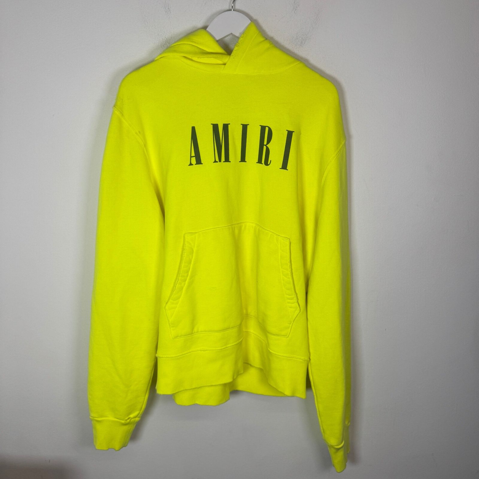 Amiri Amiri Neon Yellow Core Logo Hoodie Size M Size US L / EU 52-54 / 3 - 1 Thumbnail