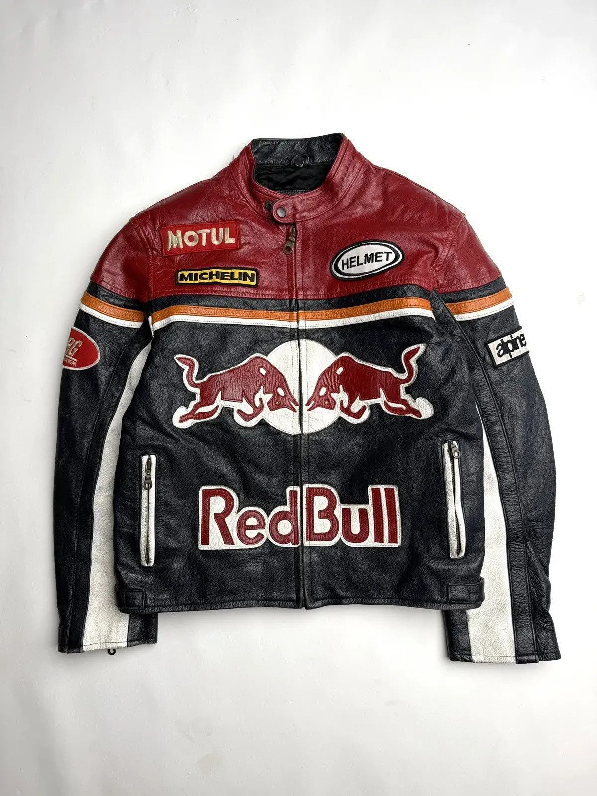 Red Bull Vintage Redbull Leather Jacket: MotoGp Biker Style Size US XL / EU 56 / 4 - 1 Thumbnail