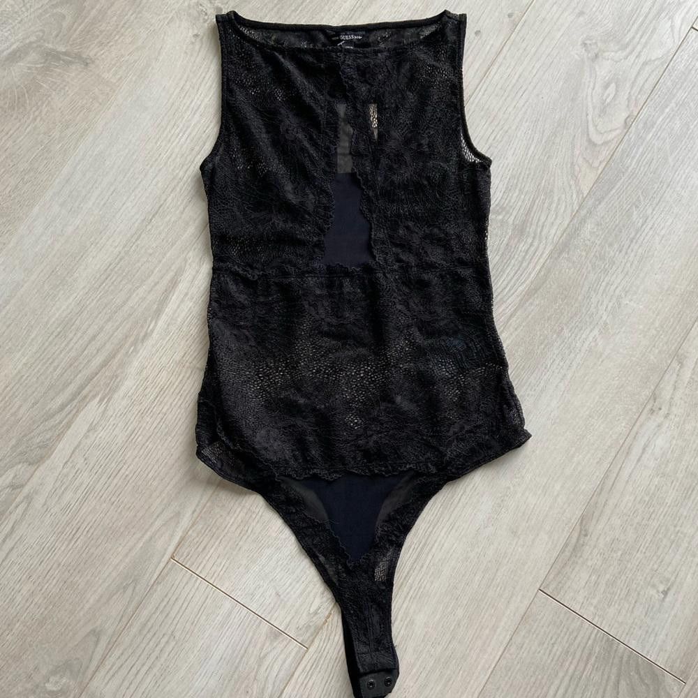 Designer Elegant Black Sheer Bodysuit - Chic Style for Any Occasion Size S / US 4 / IT 40 - 1 Thumbnail