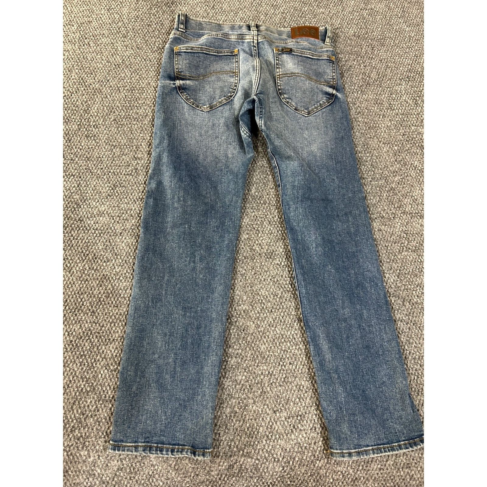 Lee Lee Jeans Mens 31x30 Slim Straight Denim Blue 5-Pocket Regular Cotton Size US 31 - 7 Thumbnail