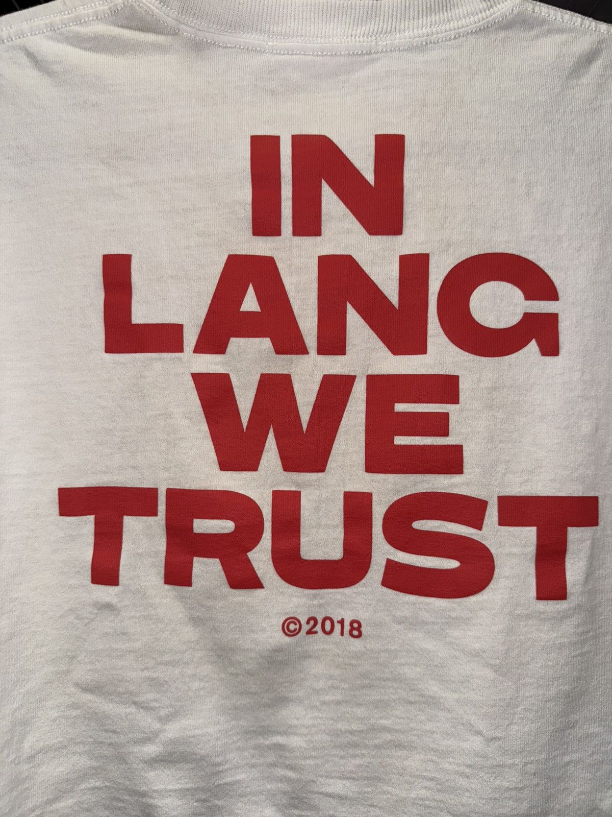 Helmut Lang Helmut Lang “In Lang We Trust” T-Shirt Size US S / EU 44-46 / 1 - 3 Thumbnail