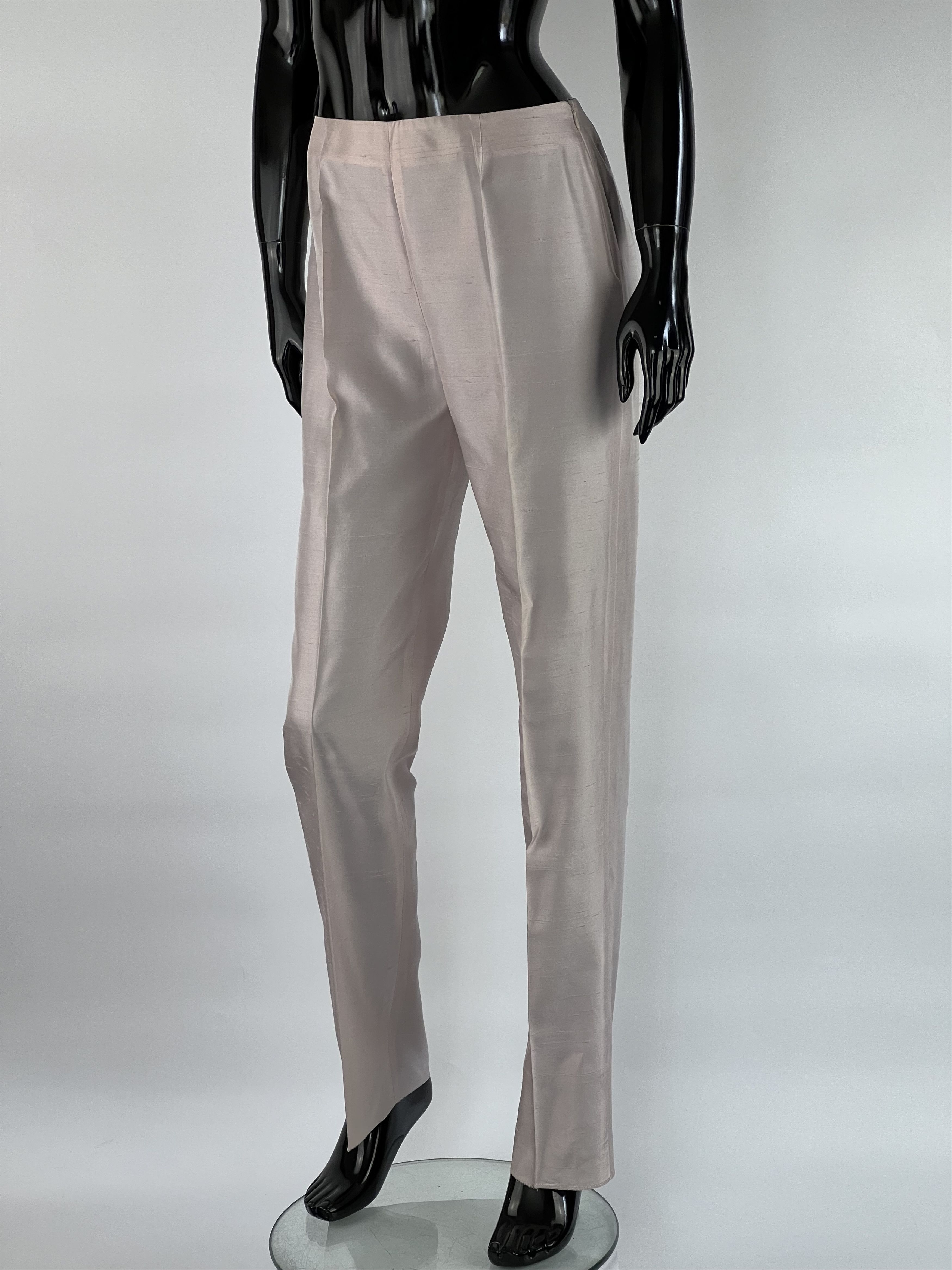 Max Mara Max Mara Light Pink Acetate Silk Pants IT40 UK8 US6 Size 28" / US 6 / IT 42 - 1 Thumbnail