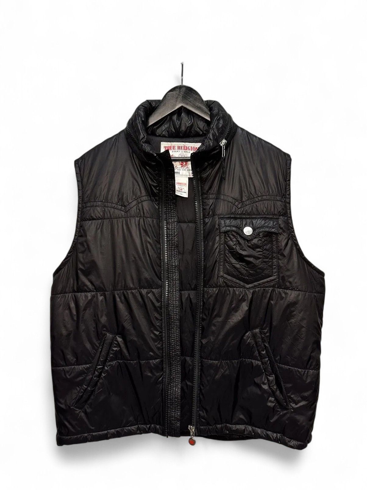 Vintage True Religion black denim vest y2k streetwear vintage style Size US XL / EU 56 / 4 - 6 Thumbnail