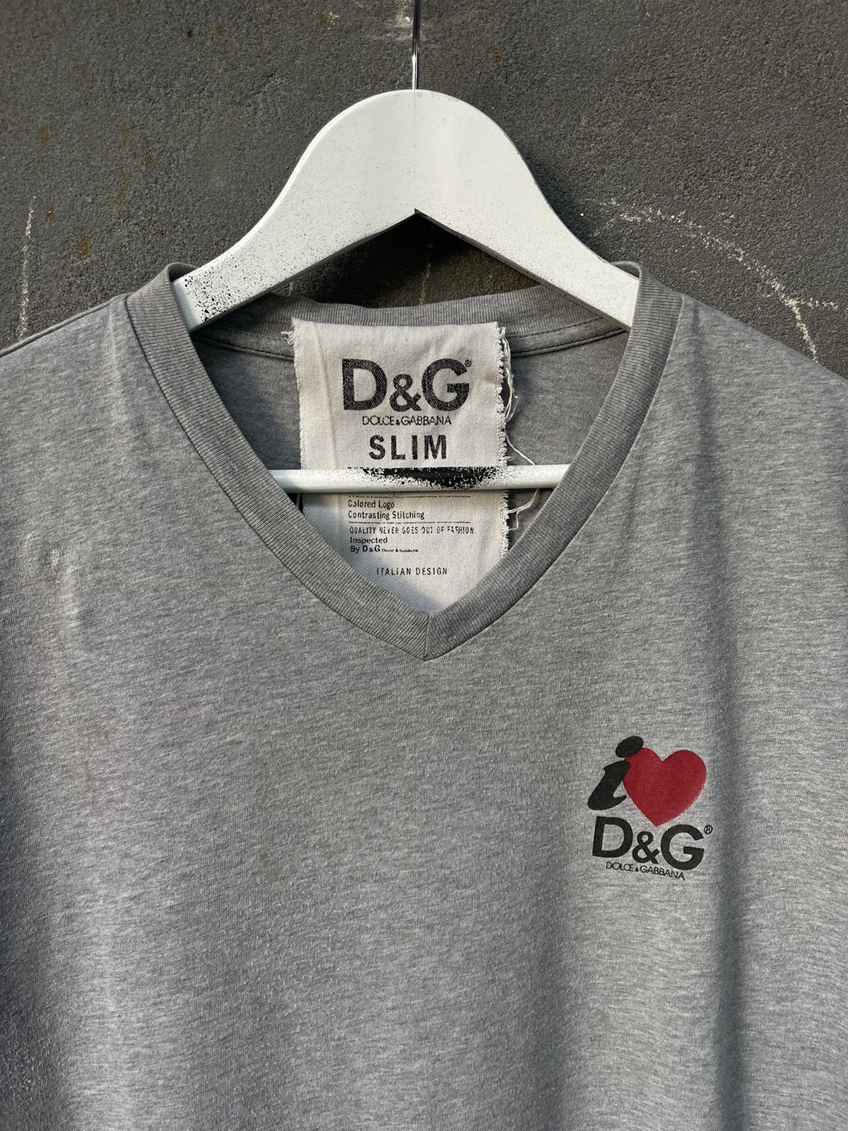 Dolce & Gabbana × Vintage Vintage Dolce & Gabbana ‘I Love❤️ DG’ T-Shirt 90’s Y2K Size US XL / EU 56 / 4 - 3 Thumbnail