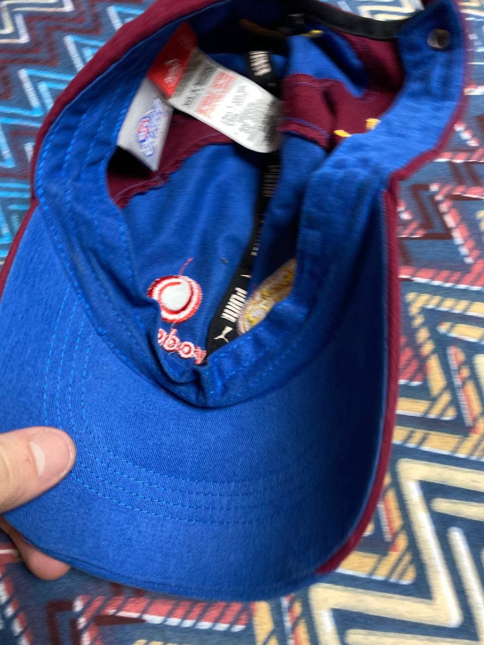 Puma Cap Y2K blue Hats Puma big logo Vintage streetwear Size ONE SIZE - 8 Thumbnail