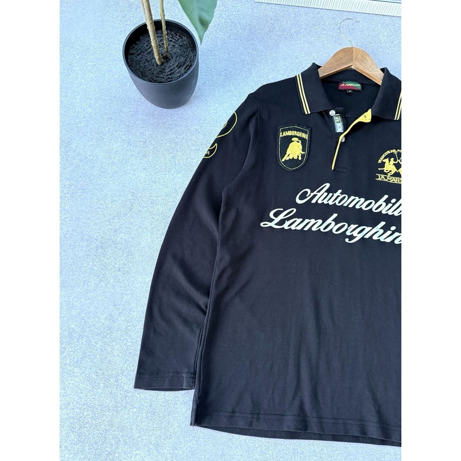 La Martina La Martina Automobili Lamborghini Racing Long Sleeve Shirt Mens M Black Vintage Size US M / EU 48-50 / 2 - 3 Thumbnail