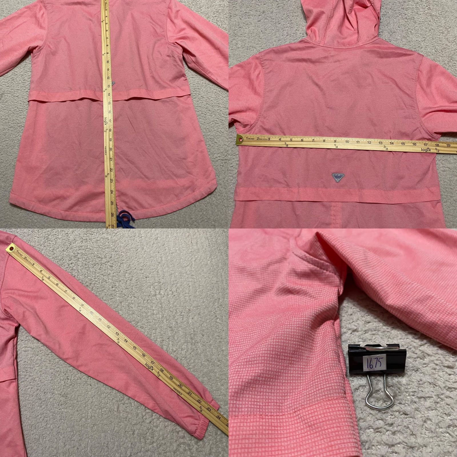 Pinko Columbia PFG Womens Jacket Windbreaker XS Pink Hooded Long Sleeve with Pockets - Regular, Softshell, Nylon? Size XS / US 0-2 / IT 36-38 - 8 Thumbnail
